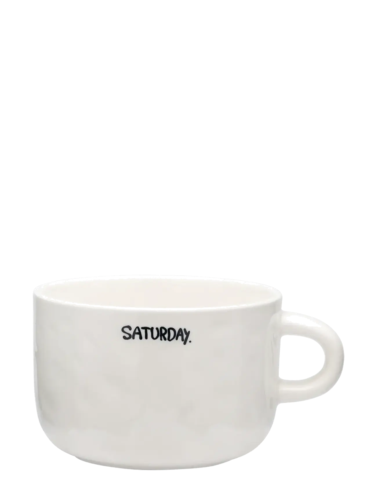 Anna + Nina Saturday Cappuccino Mug - Borddækning - WHITE / white