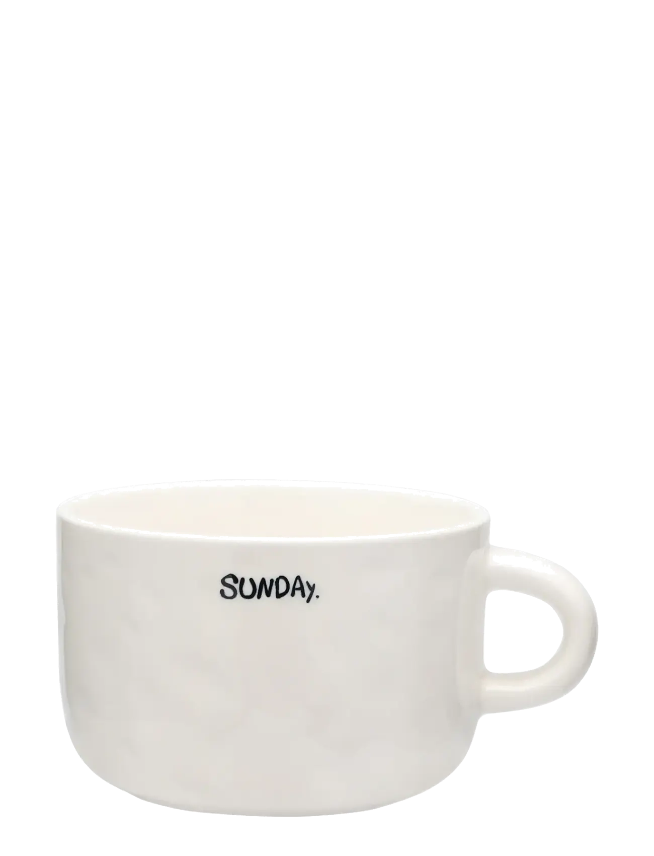 Anna + Nina Sunday Cappuccino Mug - Servering - WHITE / white