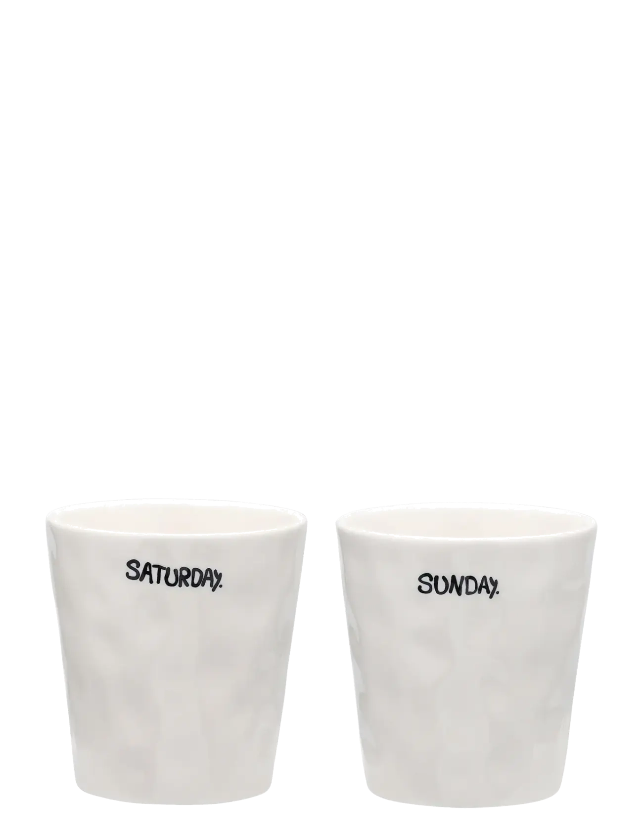 Anna + Nina Weekend Coffee Cup Set of 2 - Julklappar - WHITE / white