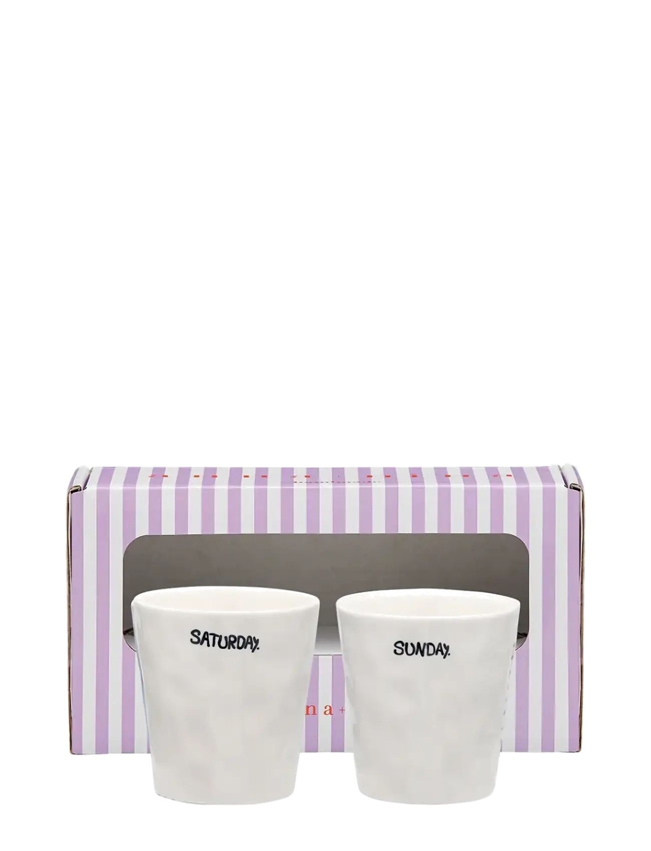 Anna + Nina - Weekend Coffee Cup Set of 2 - kaffekoppar - white - 1