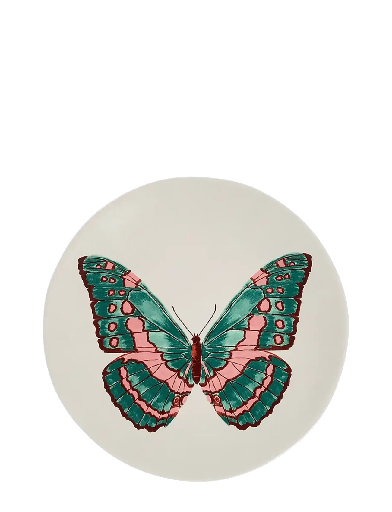 Anna + Nina Butterfly Manor Dessert Plate - Frühstücksteller - MULTICOLOR / cream
