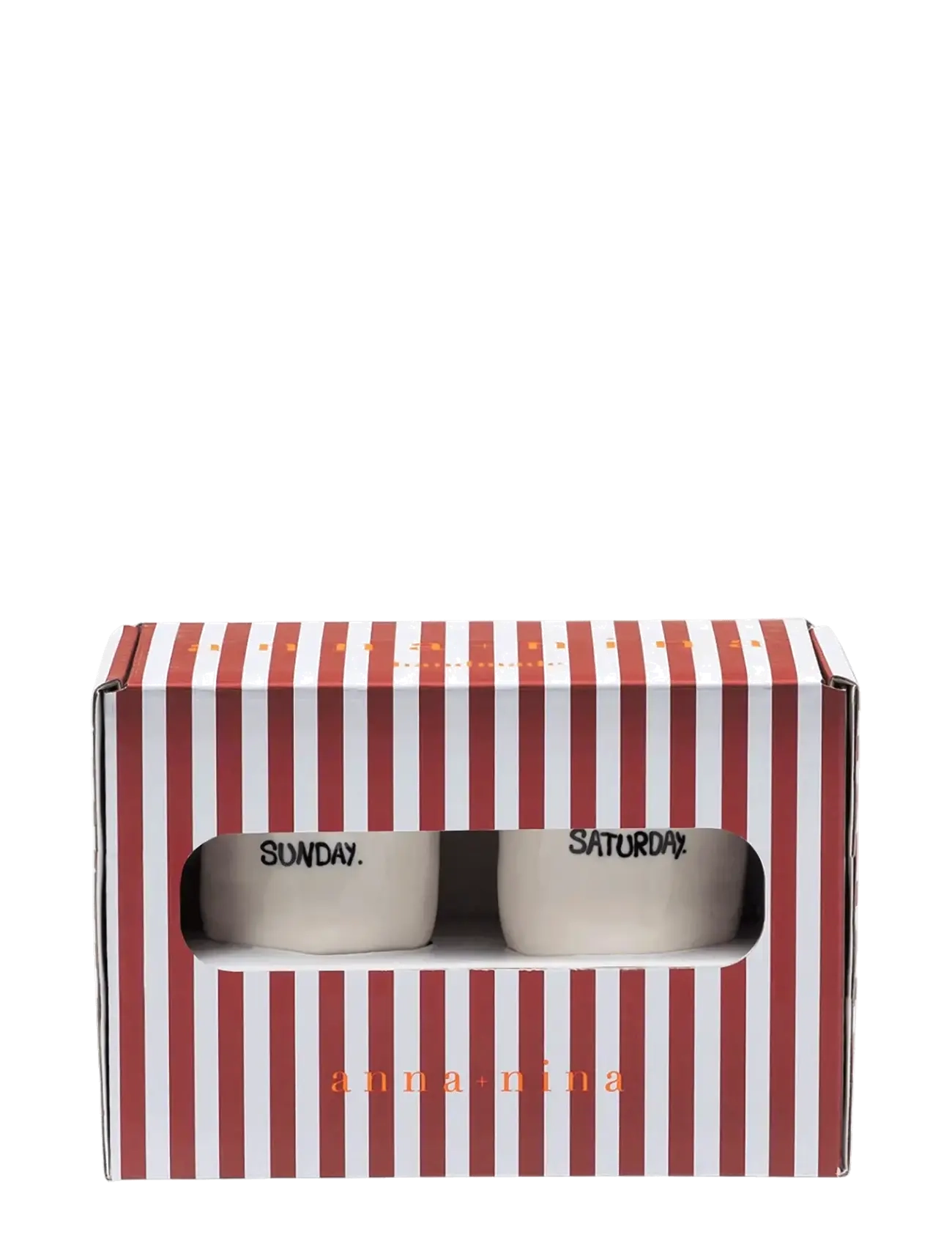 Anna + Nina - Weekend Egg Cup Set of 2 - Æggebægre - white - 2