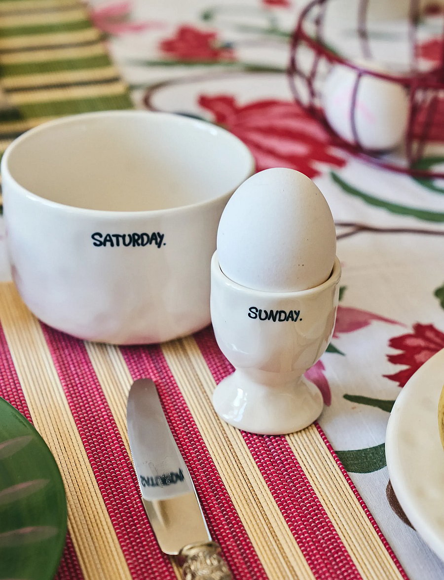Anna + Nina - Weekend Egg Cup Set of 2 - eierbecher - white - 3
