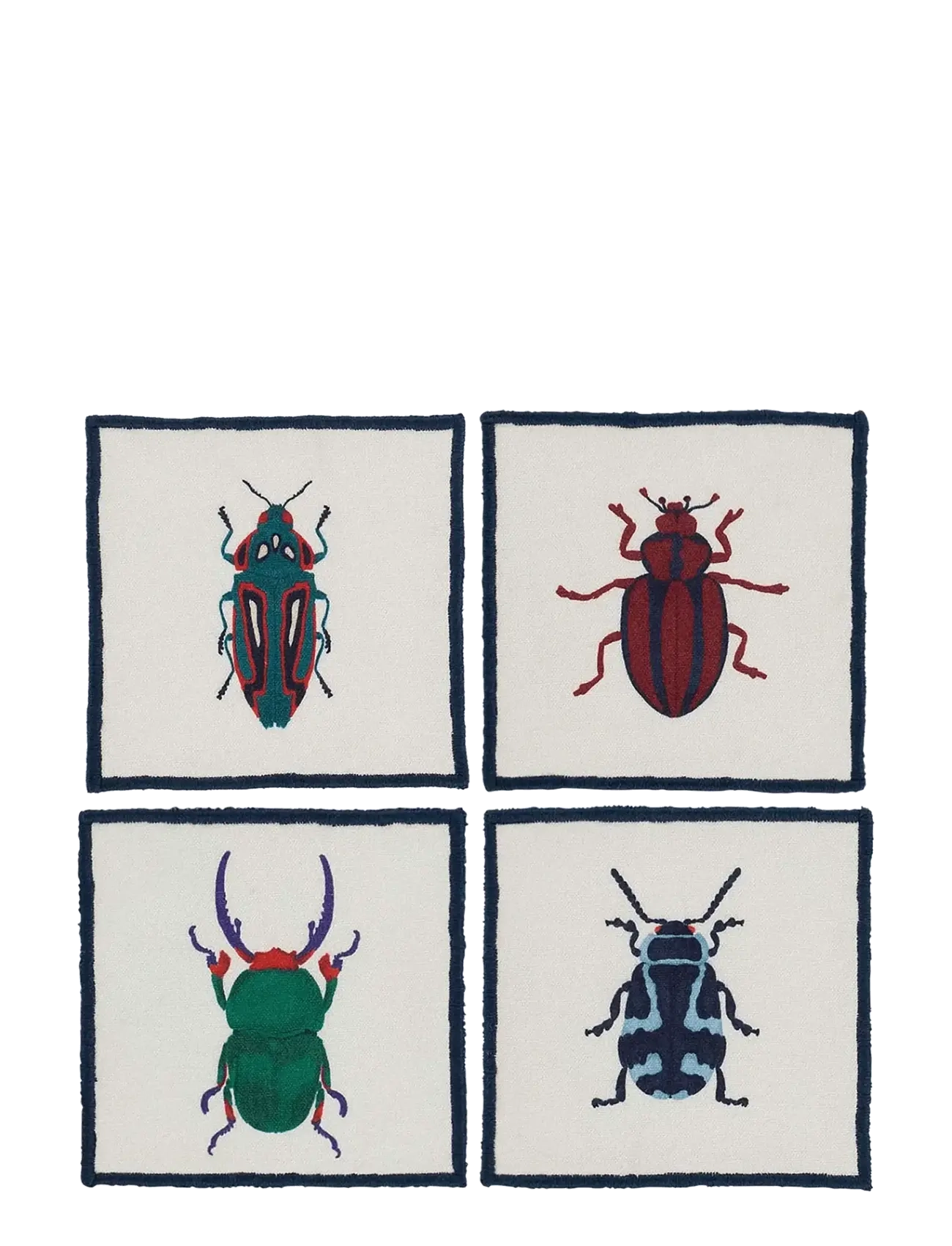 Anna + Nina Bugging You Coaster Set of 4 - Julklappar - MULTICOLOR / cream