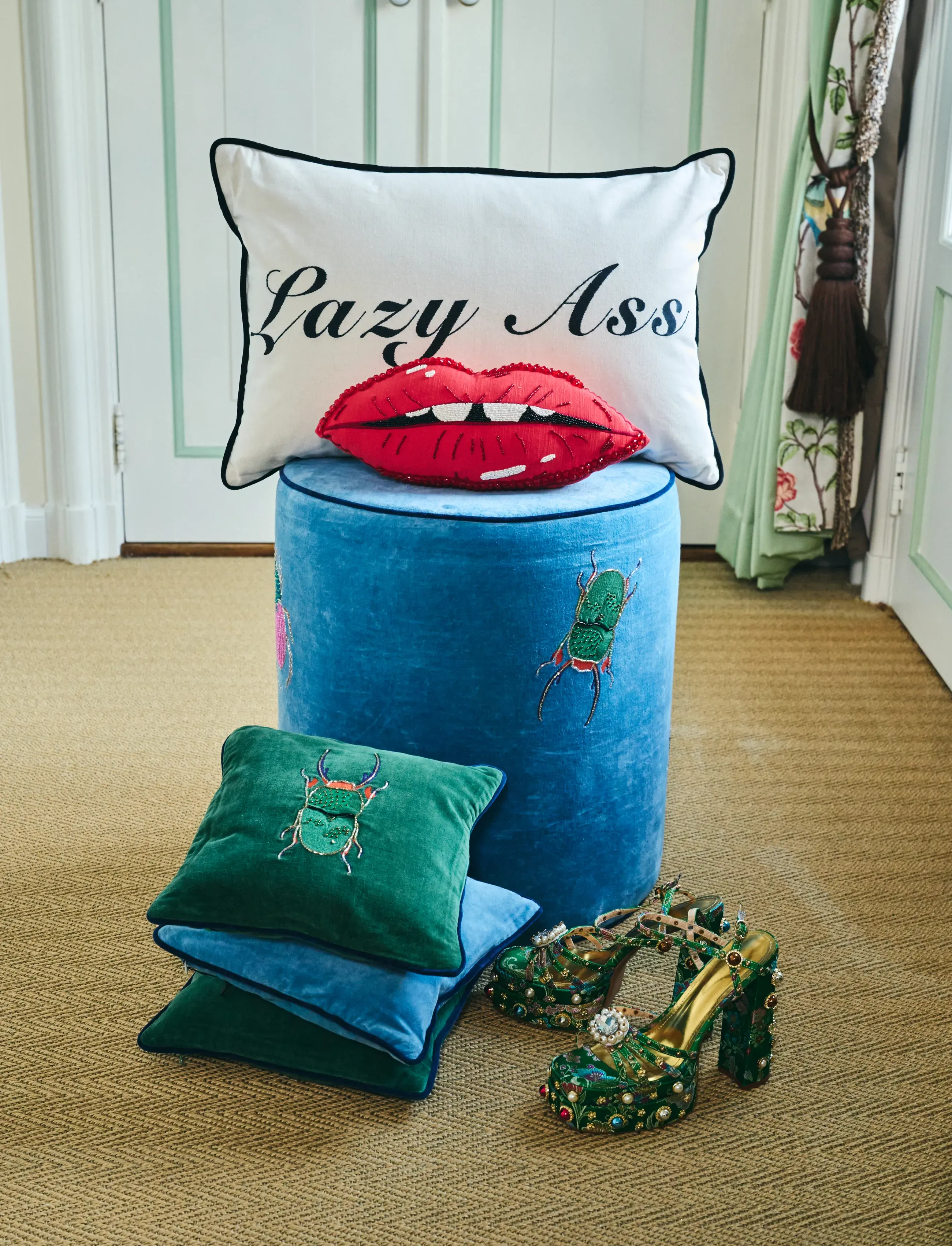 Anna + Nina - Lazy Ass Cushion - multicolor - 0