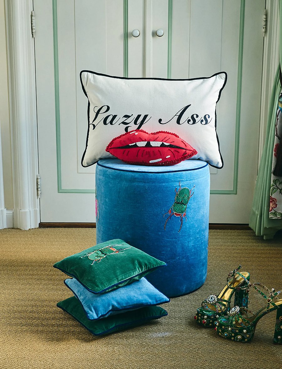 Anna + Nina - Bugging You Pouf - poufs - blue - 0