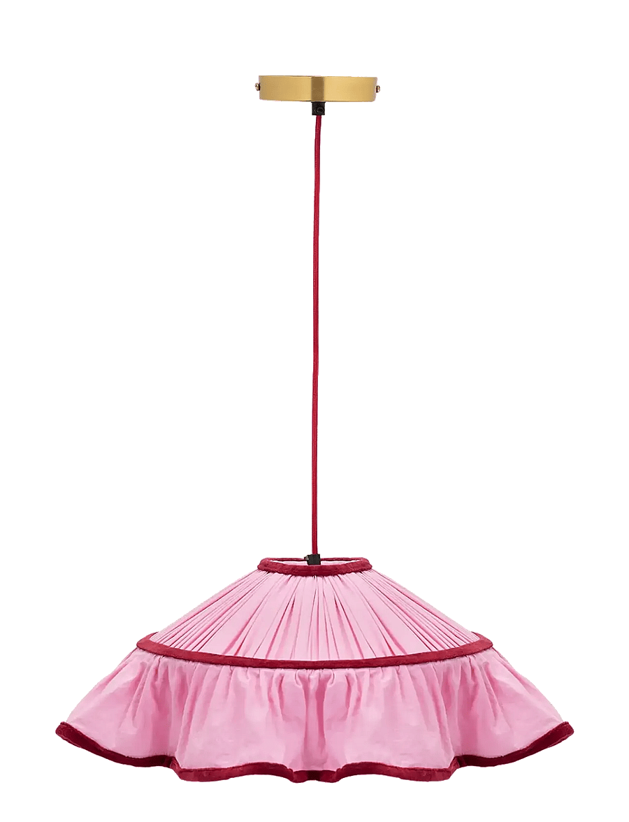 Anna + Nina - Blossom Frill Lamp - pendellampen - pink - 1