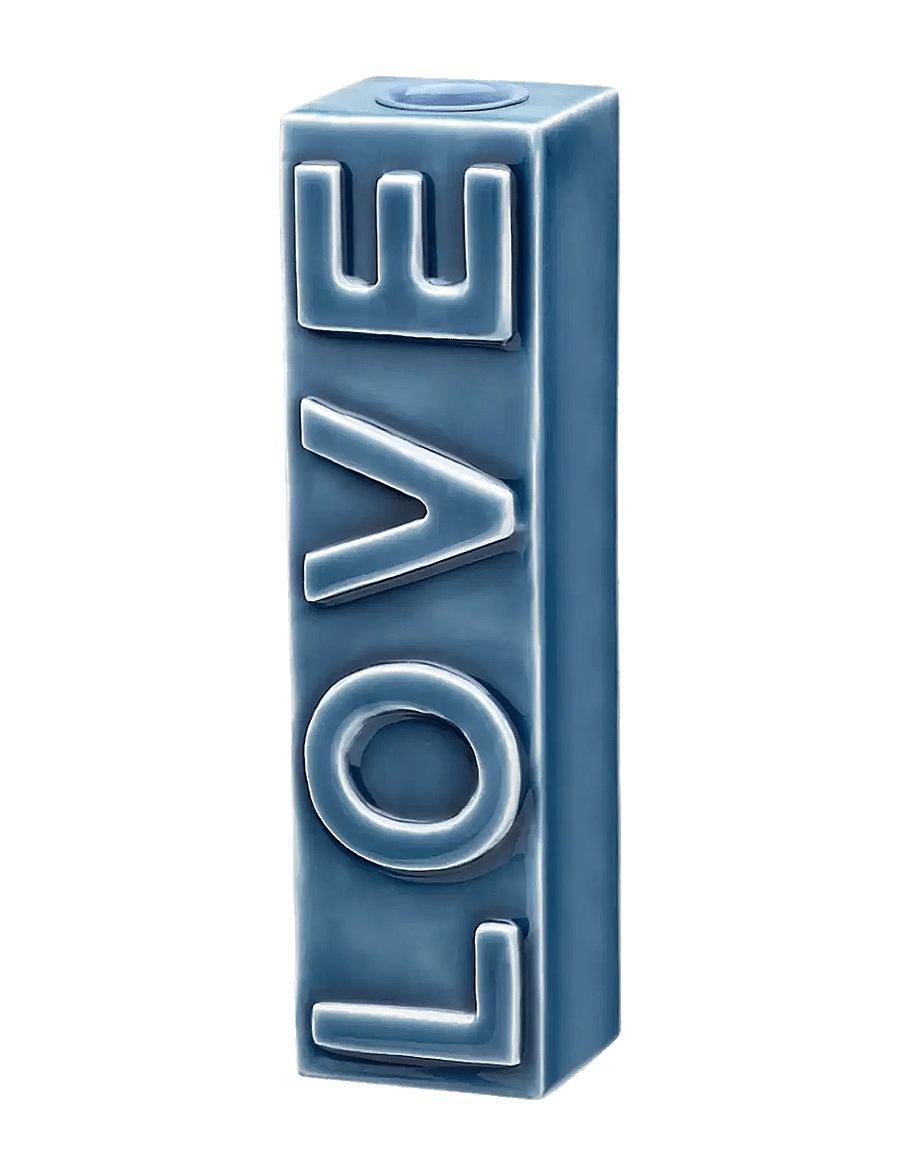 Anna + Nina - Love Mist Candle Holder - kerzenständer - blue - 1
