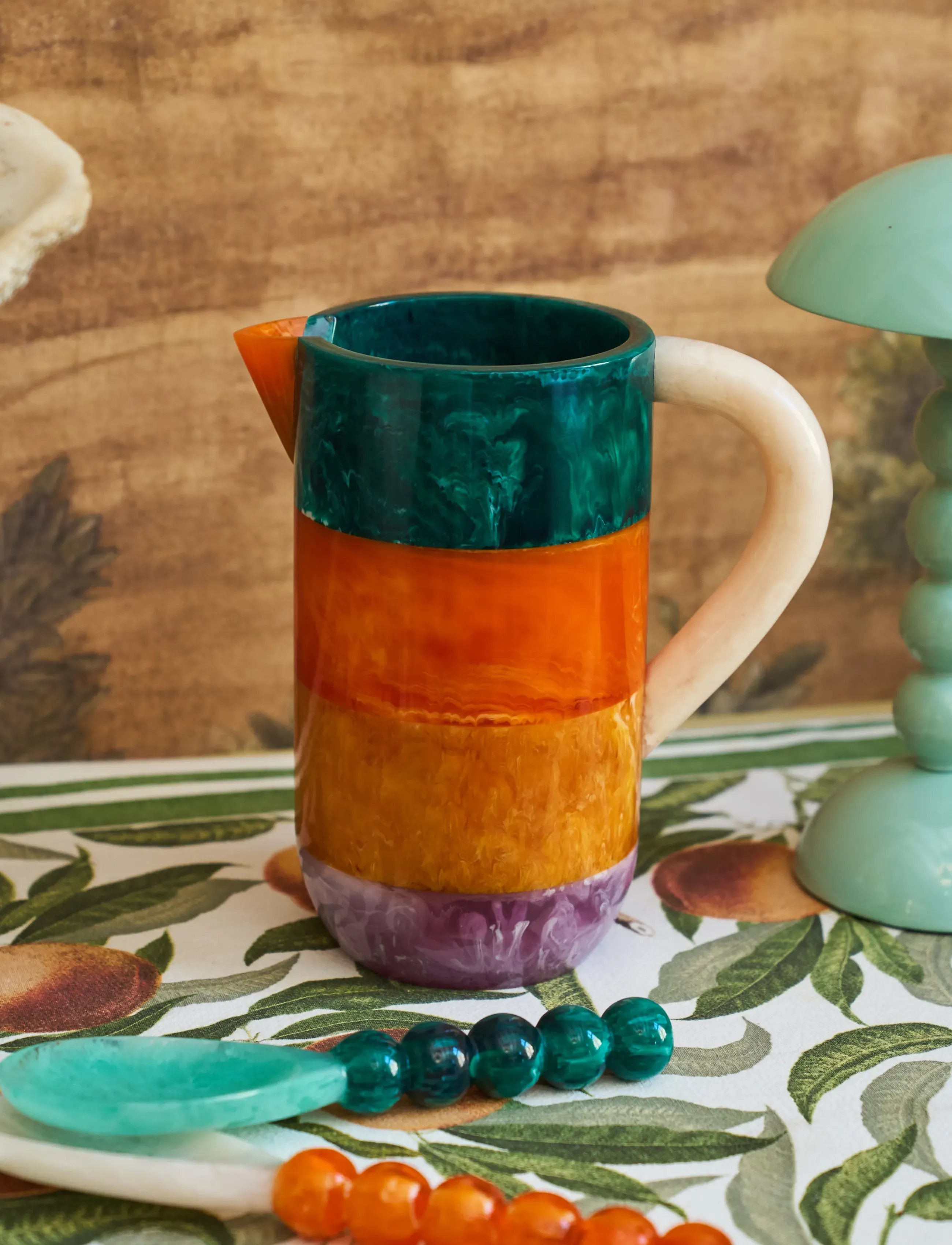 Anna + Nina - Gleaming Jug - vattenkaraffer - multicolor - 0