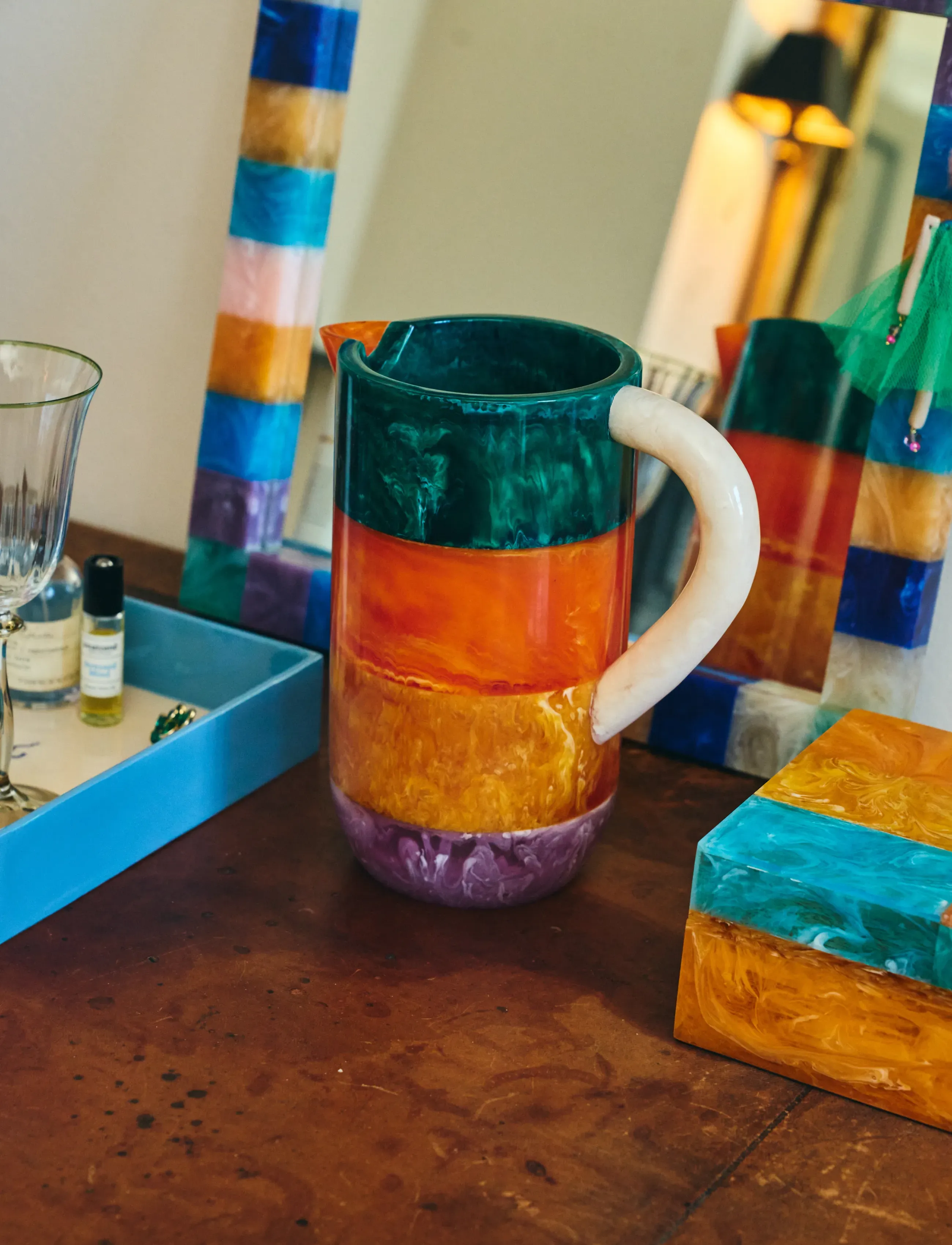 Anna + Nina - Gleaming Jug - vattenkaraffer - multicolor - 2