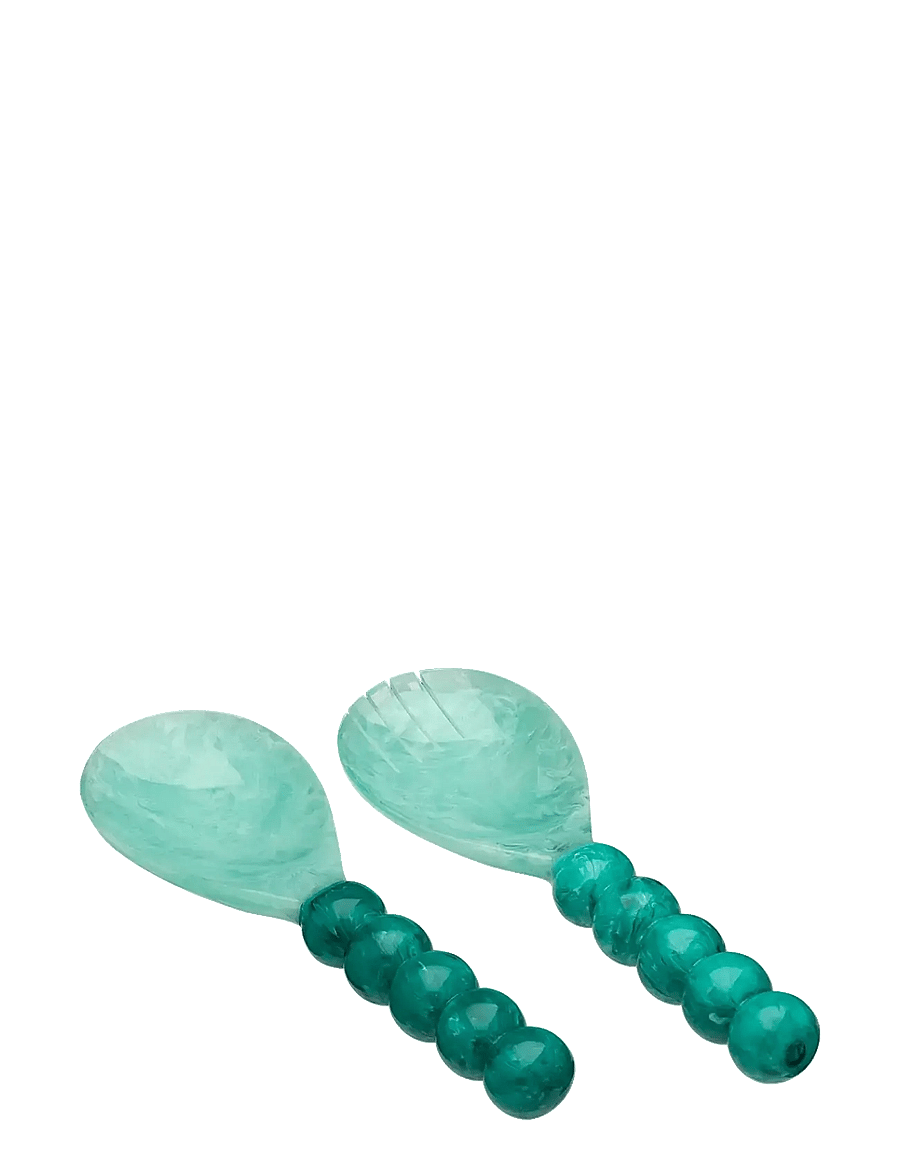 Anna + Nina - Basil Salad Server Set - salatbesteck - green - 0