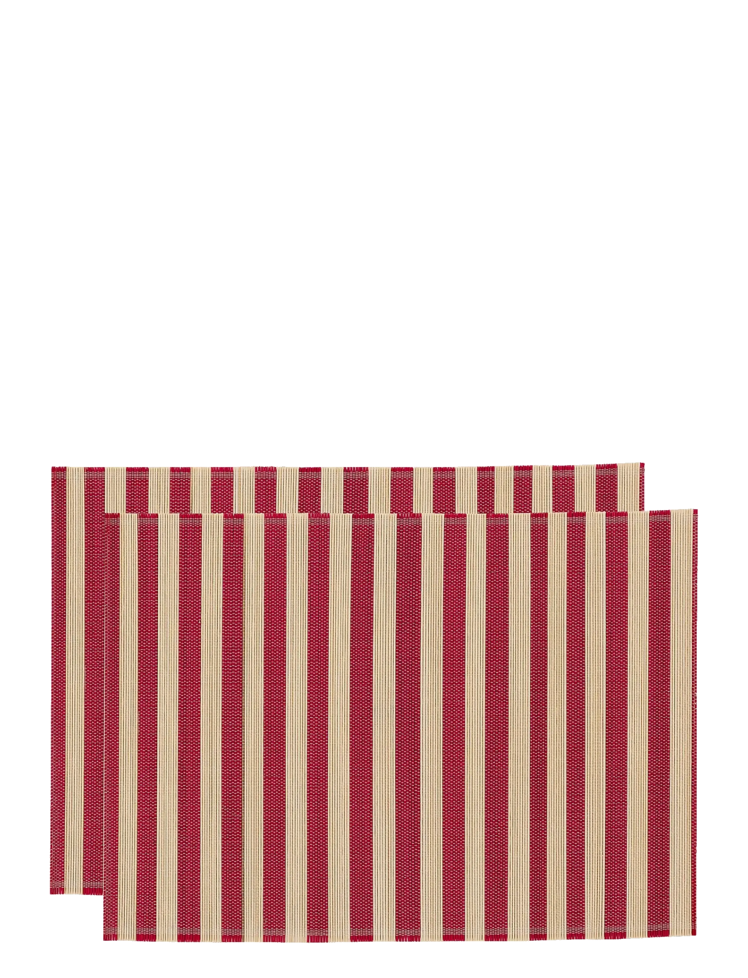 Anna + Nina Brumal Stripes Placemat Set of 2 - Julklappar - MULTICOLOR / red