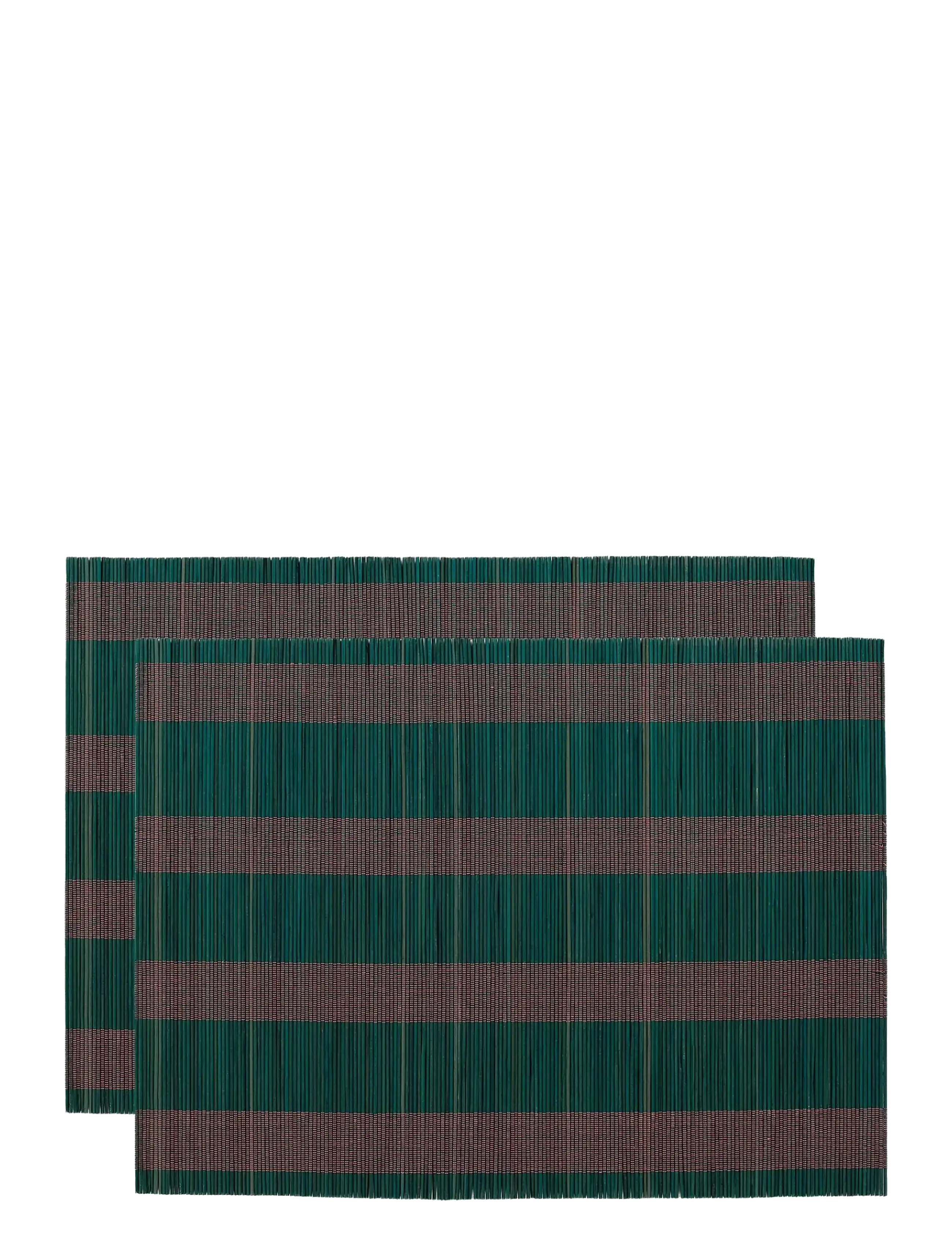 Anna + Nina Wisteria Stripe Placemat Set of 2 - Julklappar - MULTICOLOR / green