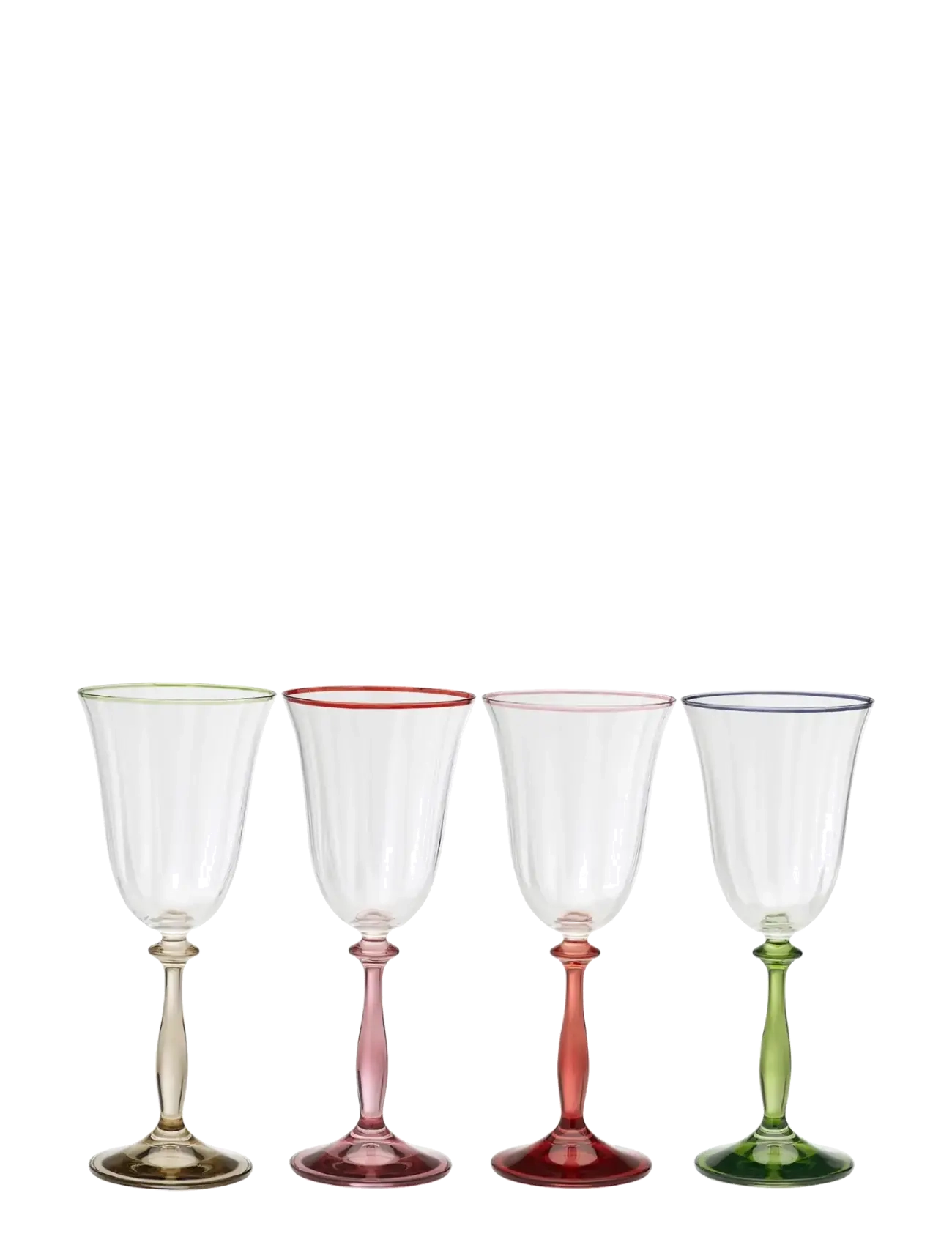 Anna + Nina Toasts & Tales Optic Wine Glass Set of 4 - Veiniklaasid - MULTICOLOR / multi