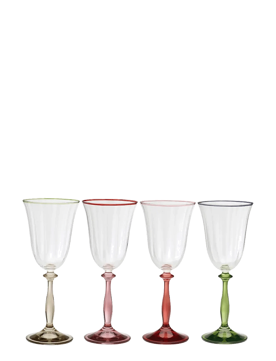 Anna + Nina - Toasts & Tales Optic Wine Glass Set of 4 - rotweingläser - multicolor - 1