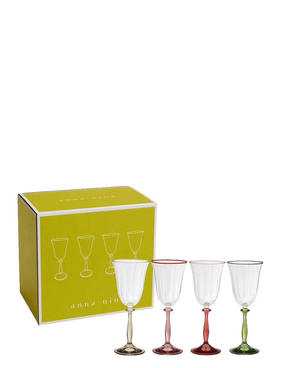 Anna + Nina - Toasts & Tales Optic Wine Glass Set of 4 - rotweingläser - multicolor - 2