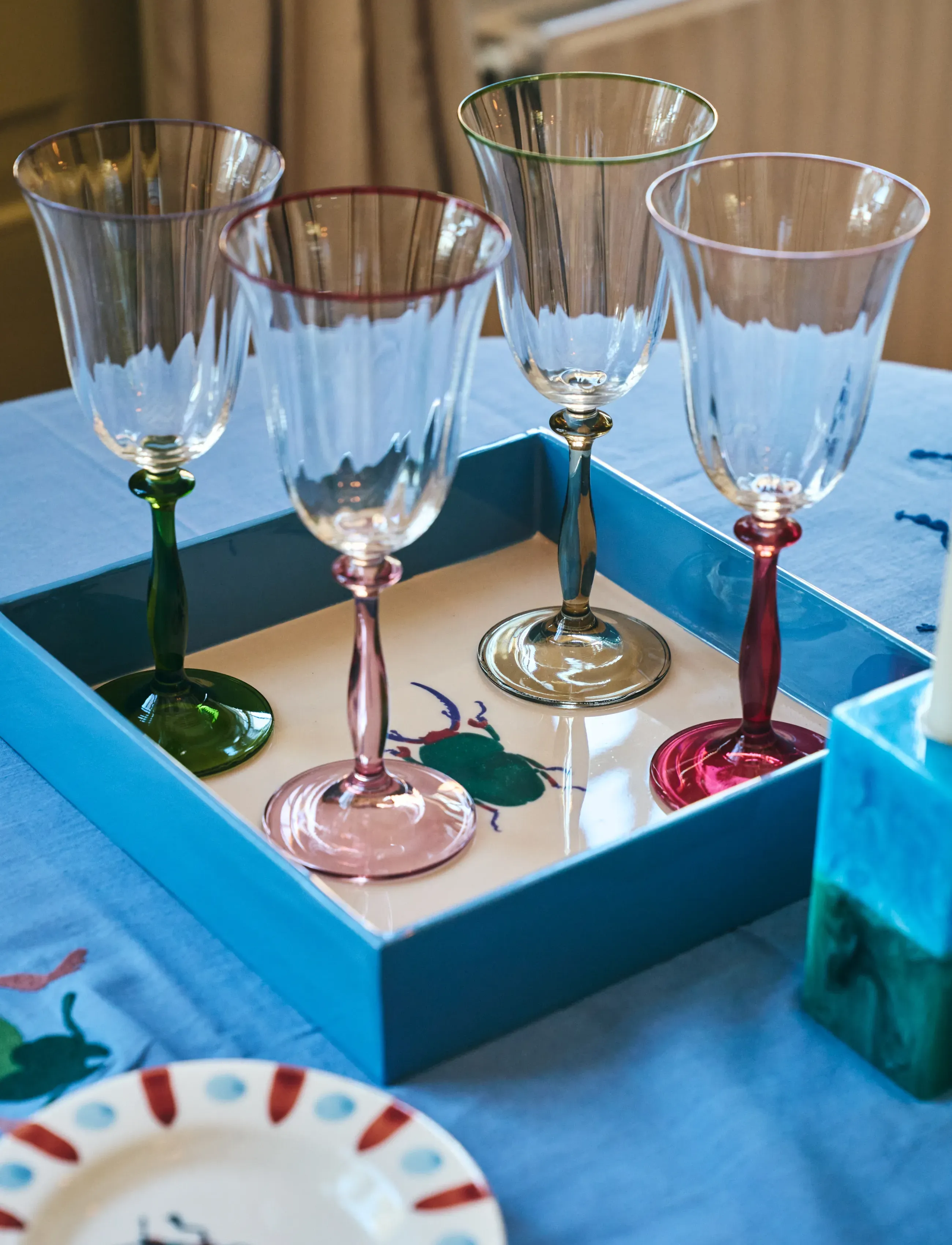 Anna + Nina - Toasts & Tales Optic Wine Glass Set of 4 - multicolor - 0