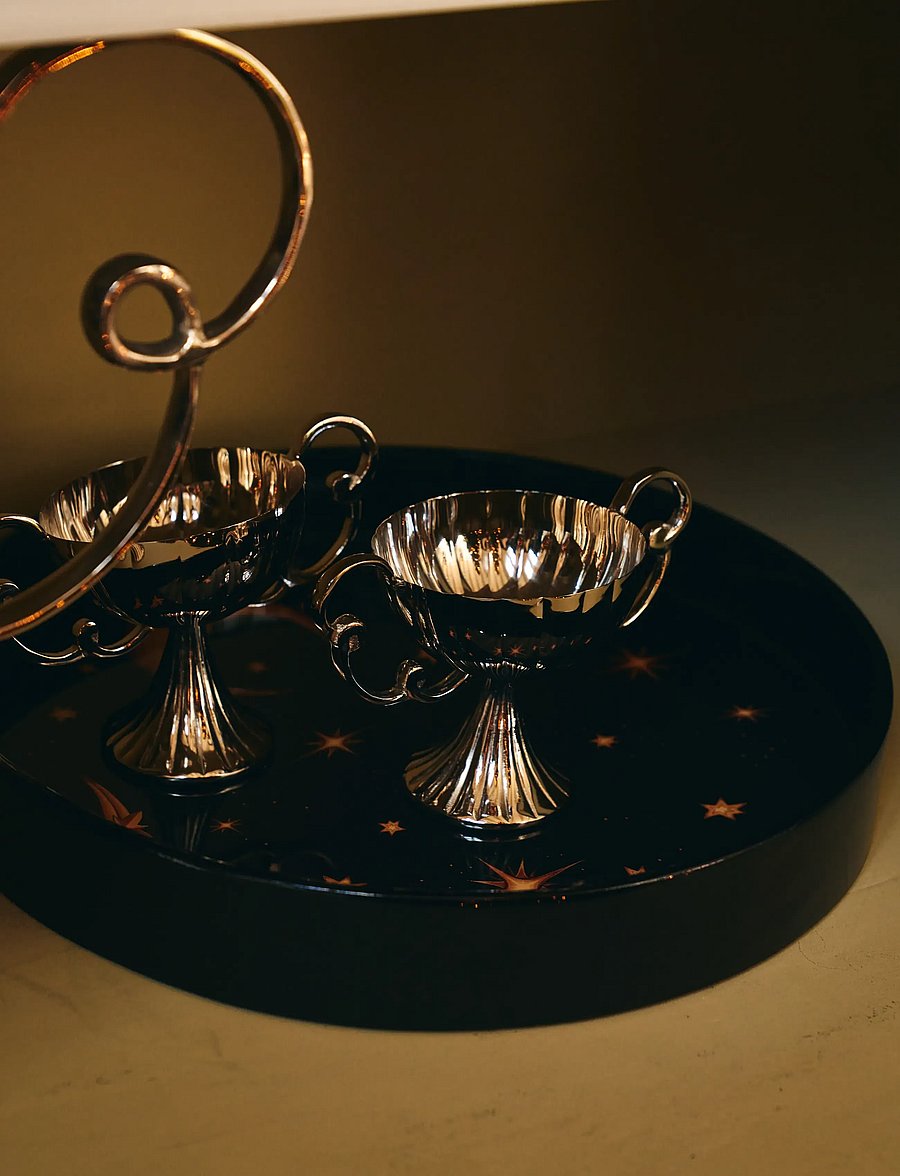 Anna + Nina - Argent Eve Dessert Coupe - jõululaud - silver - 3