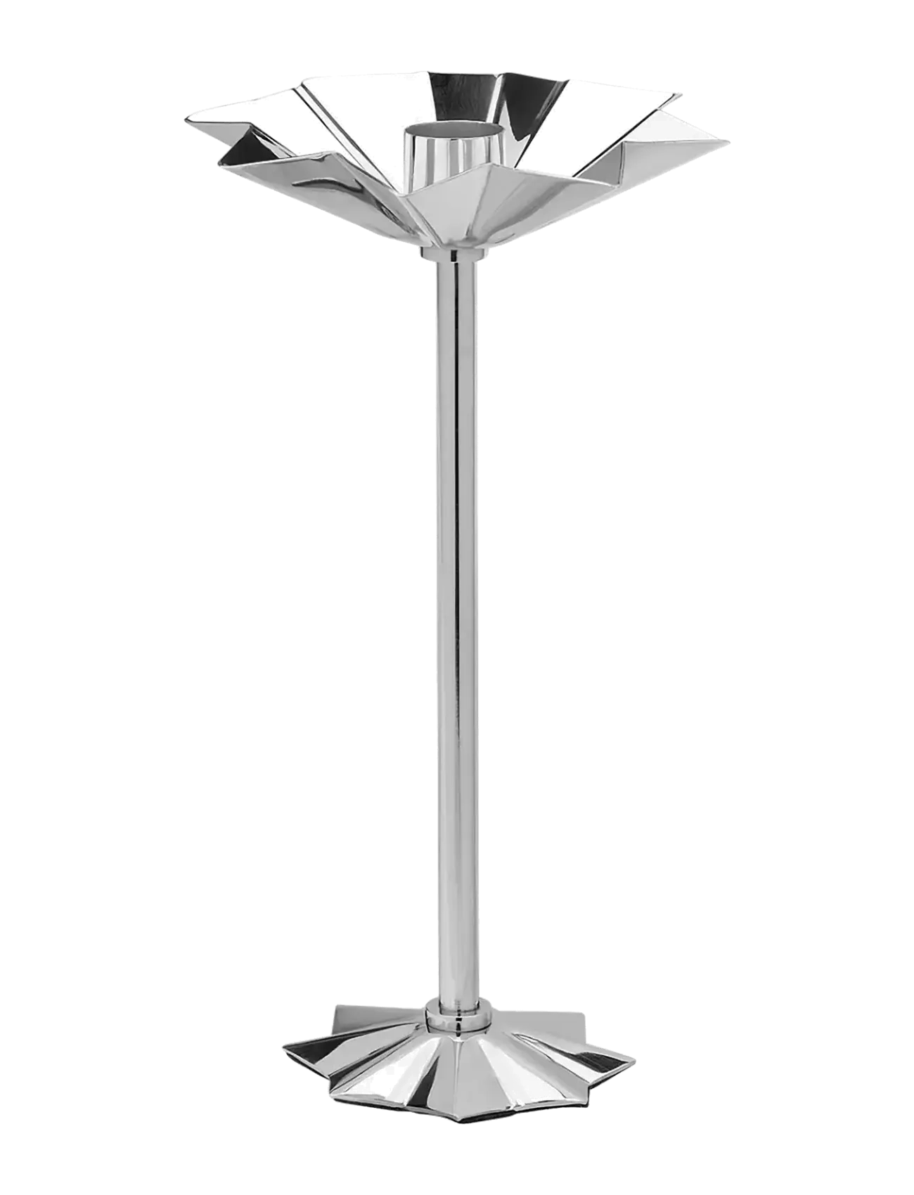 Anna + Nina Tall Frilly Argent Candle Holder - Skreytingar - MULTICOLOR / silver