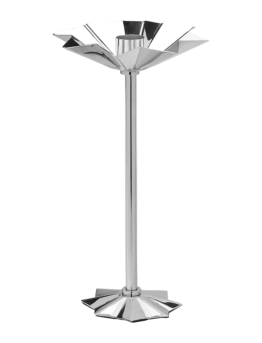 Anna + Nina - Tall Frilly Argent Candle Holder - jõulukaunistused - multicolor - 1