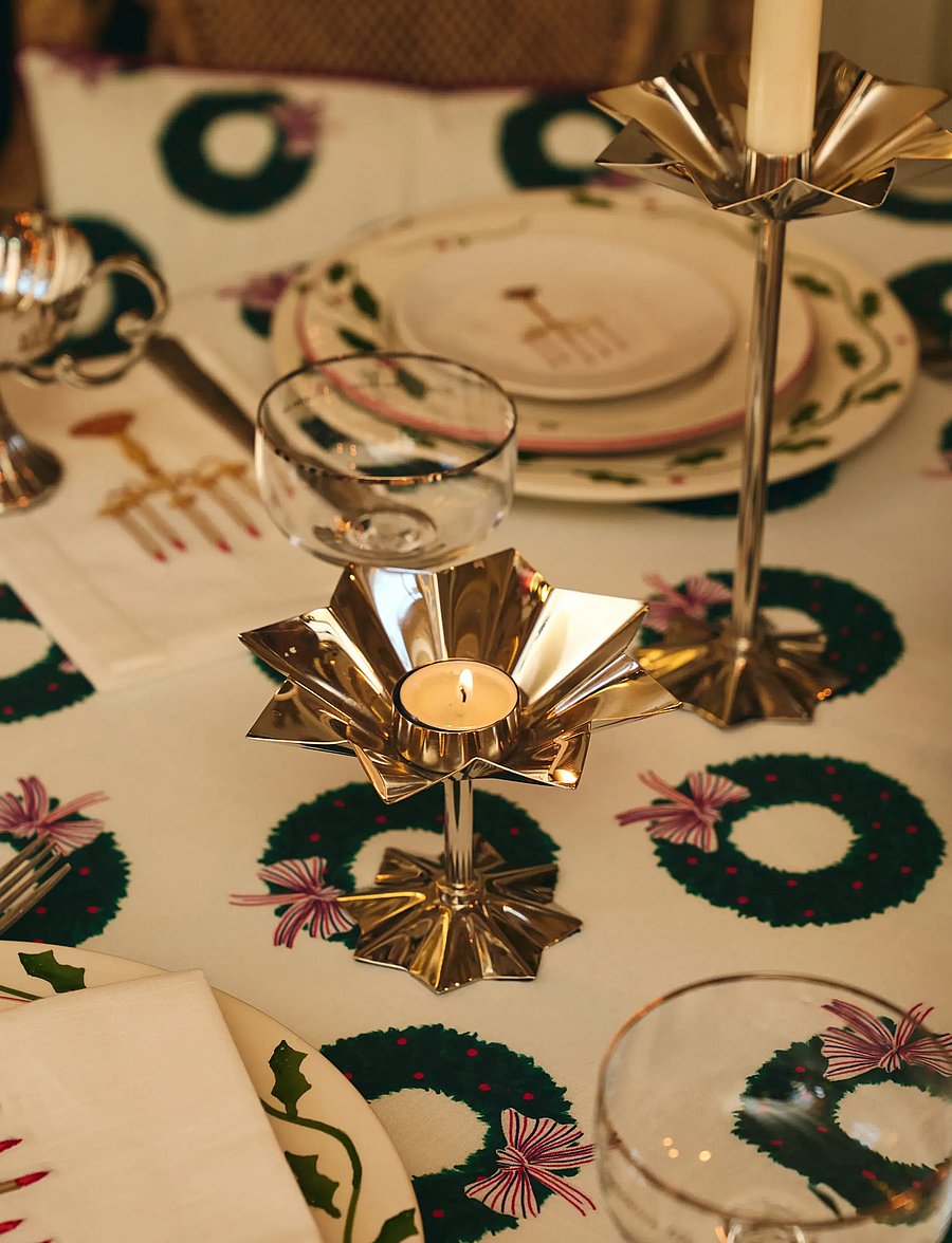 Anna + Nina - Frilly Argent Tealight Holder - jõulukaunistused - multicolor - 2
