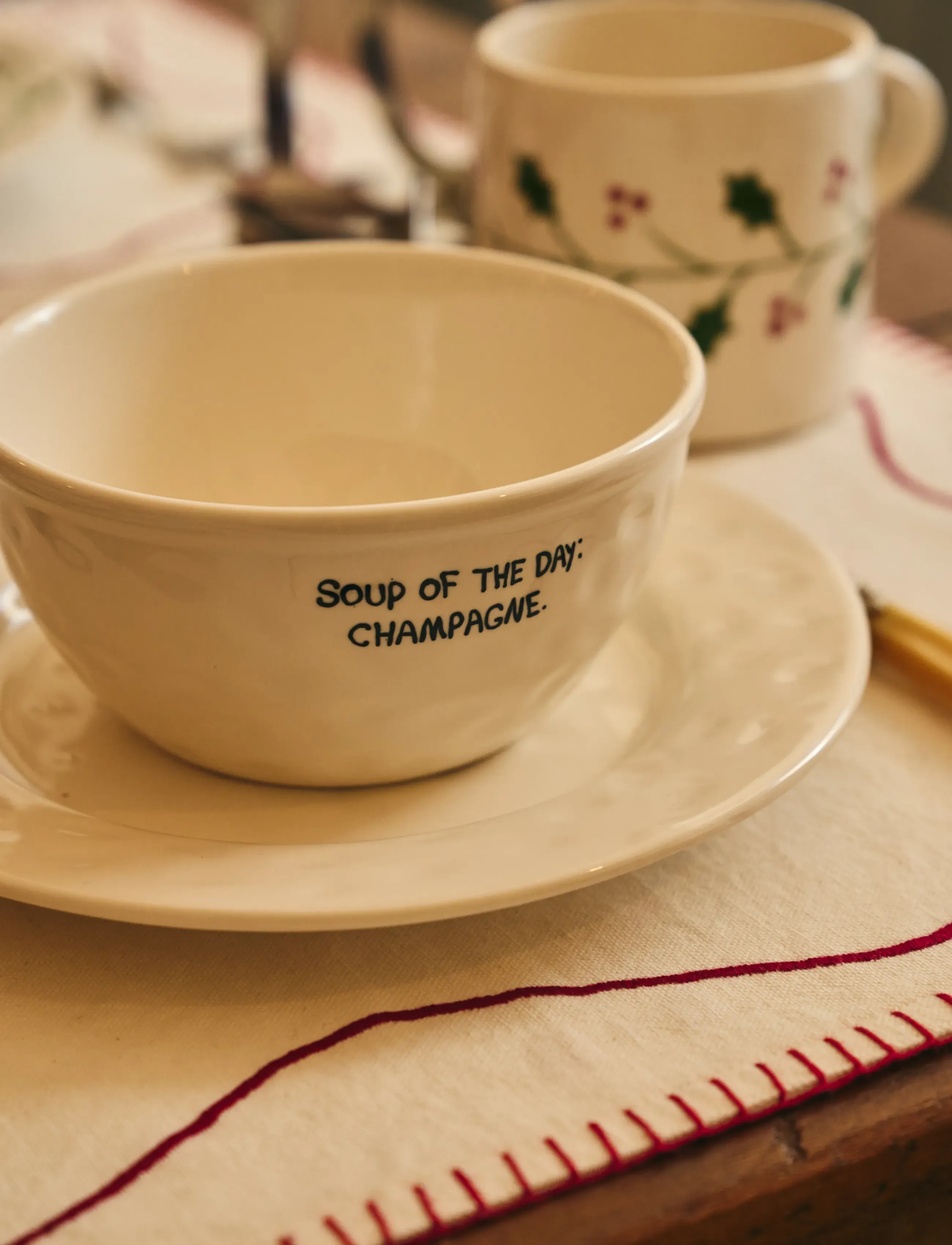 Anna + Nina - Soup of the Day Bowl - christmas tableware - white - 0