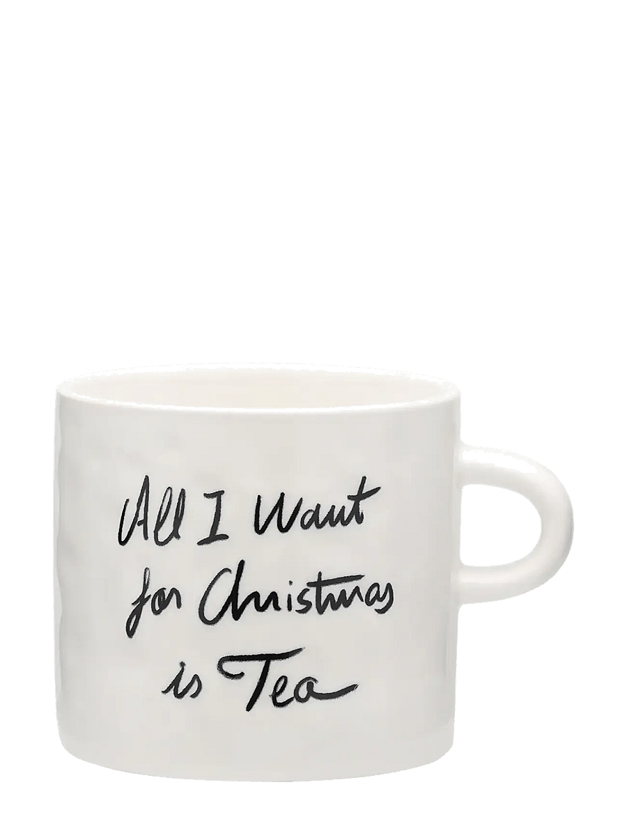Anna + Nina - All I Want Is Tea Mug - weihnachts-tischgedecke - white - 1
