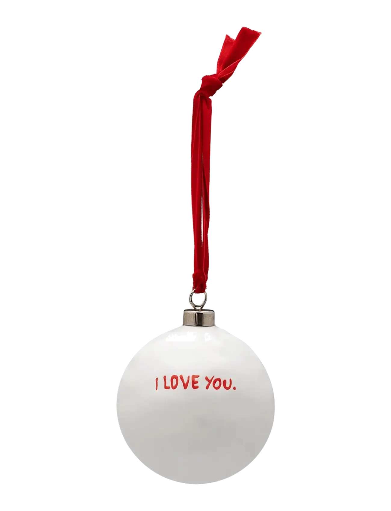 Anna + Nina I Love You Ornament - Inredning - WHITE / white