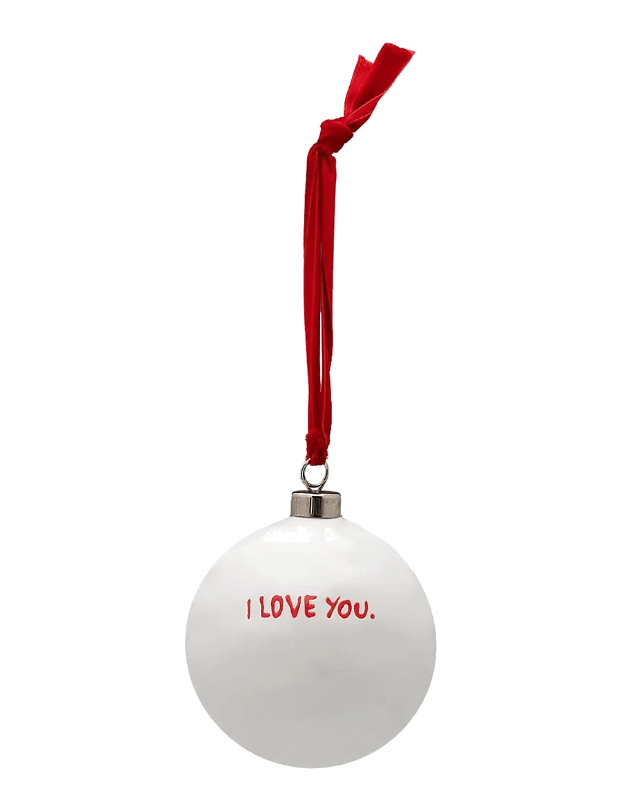 Anna + Nina - I Love You Ornament - weihnachtskugeln - white - 1