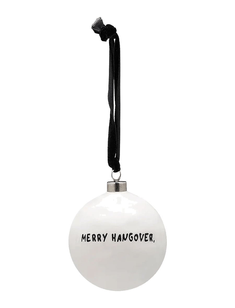 Anna + Nina - Merry Hangover Ornament - weihnachtskugeln - white - 1