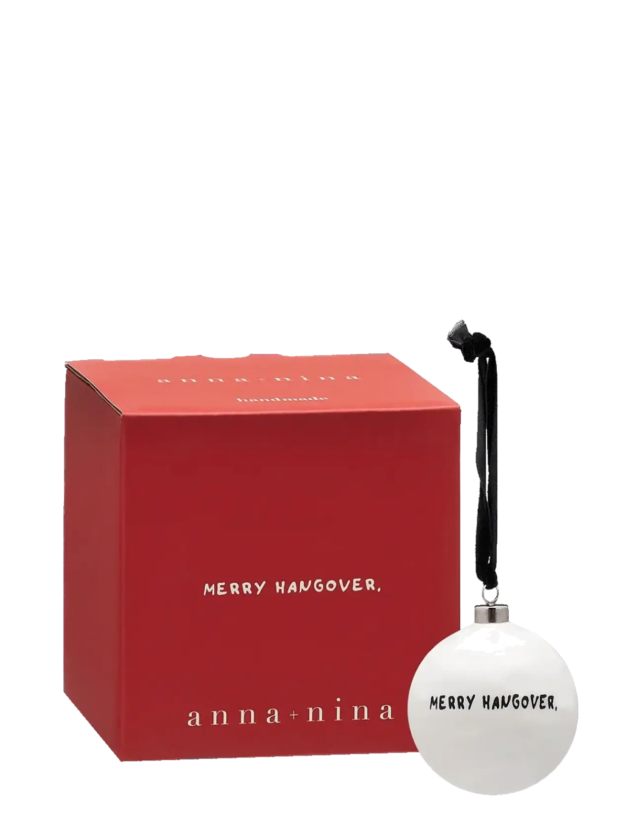 Anna + Nina - Merry Hangover Ornament - white - 2