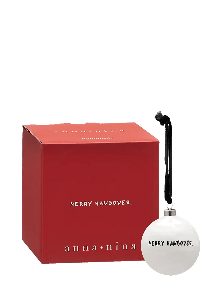 Anna + Nina - Merry Hangover Ornament - weihnachtskugeln - white - 2