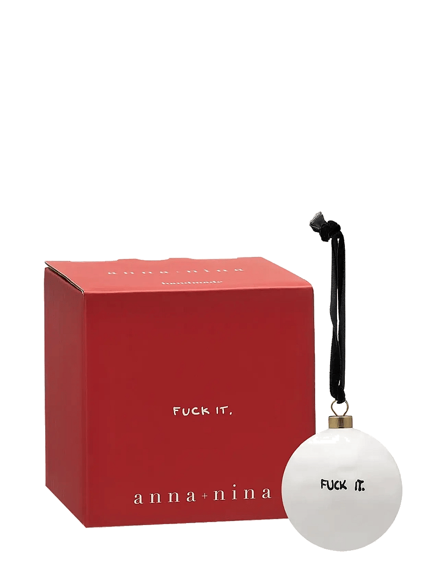 Anna + Nina - Fuck It Ornament - weihnachtskugeln - white - 2