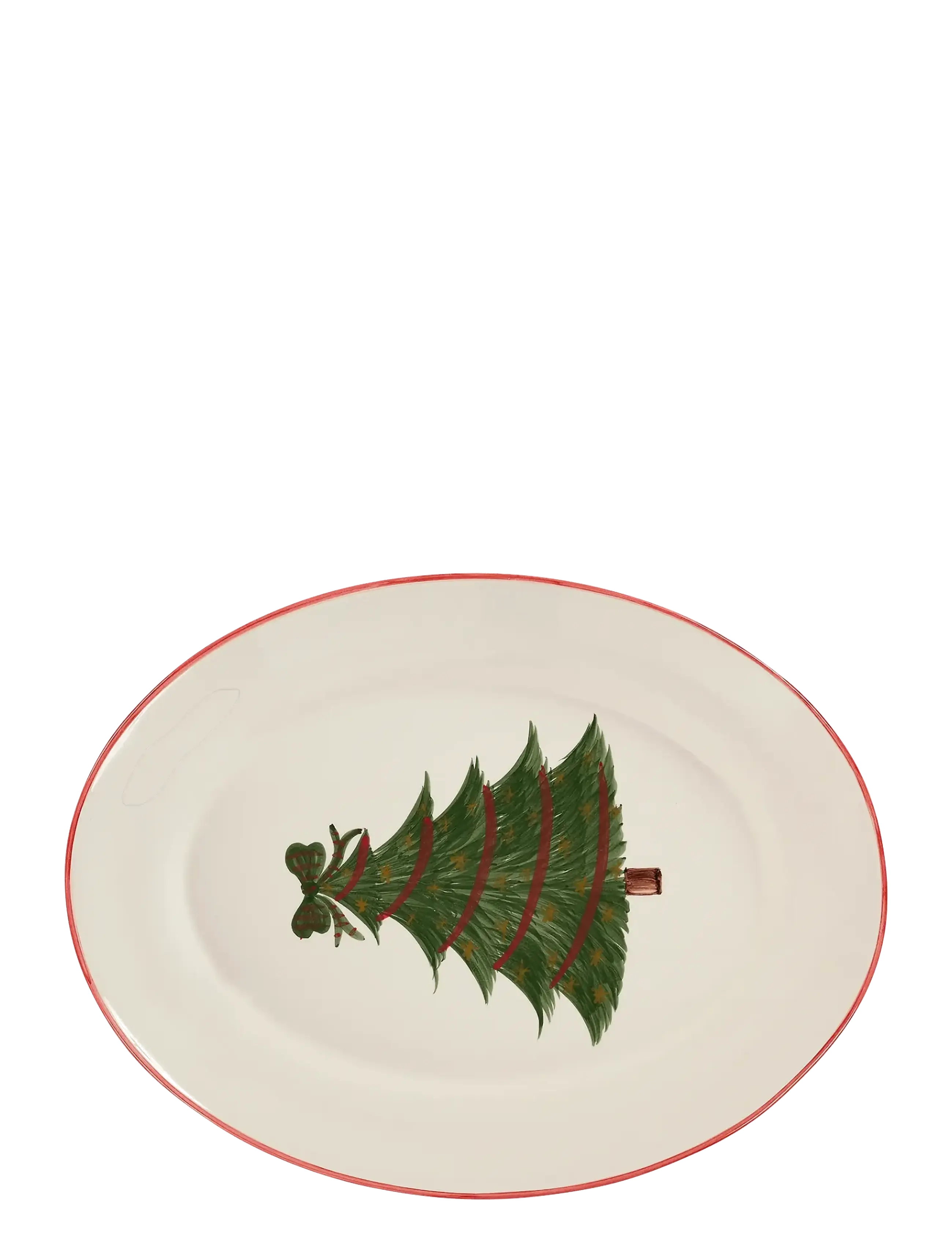 Anna + Nina Christmas Tree Serving Platter - Inredning - MULTICOLOR / cream