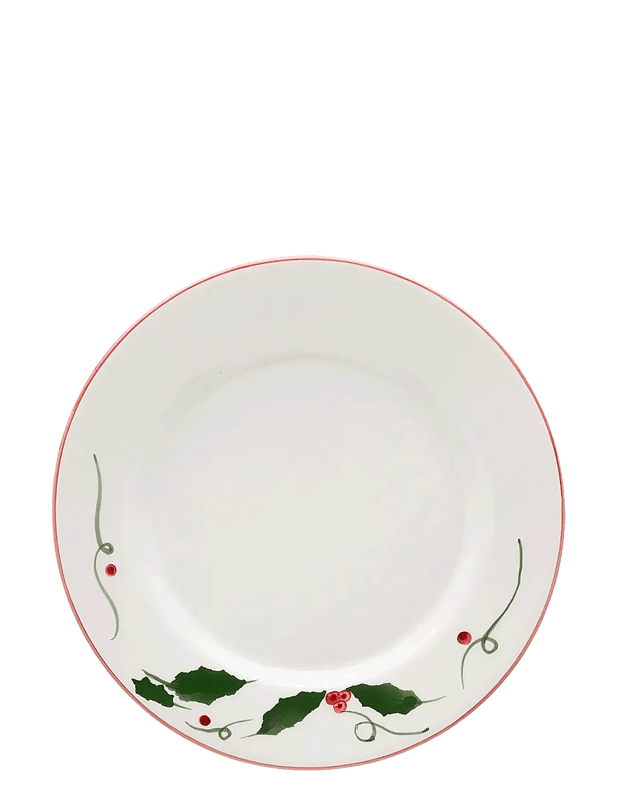 Anna + Nina - Holly Breakfast Plate - jõulukaunistused - multicolor - 1