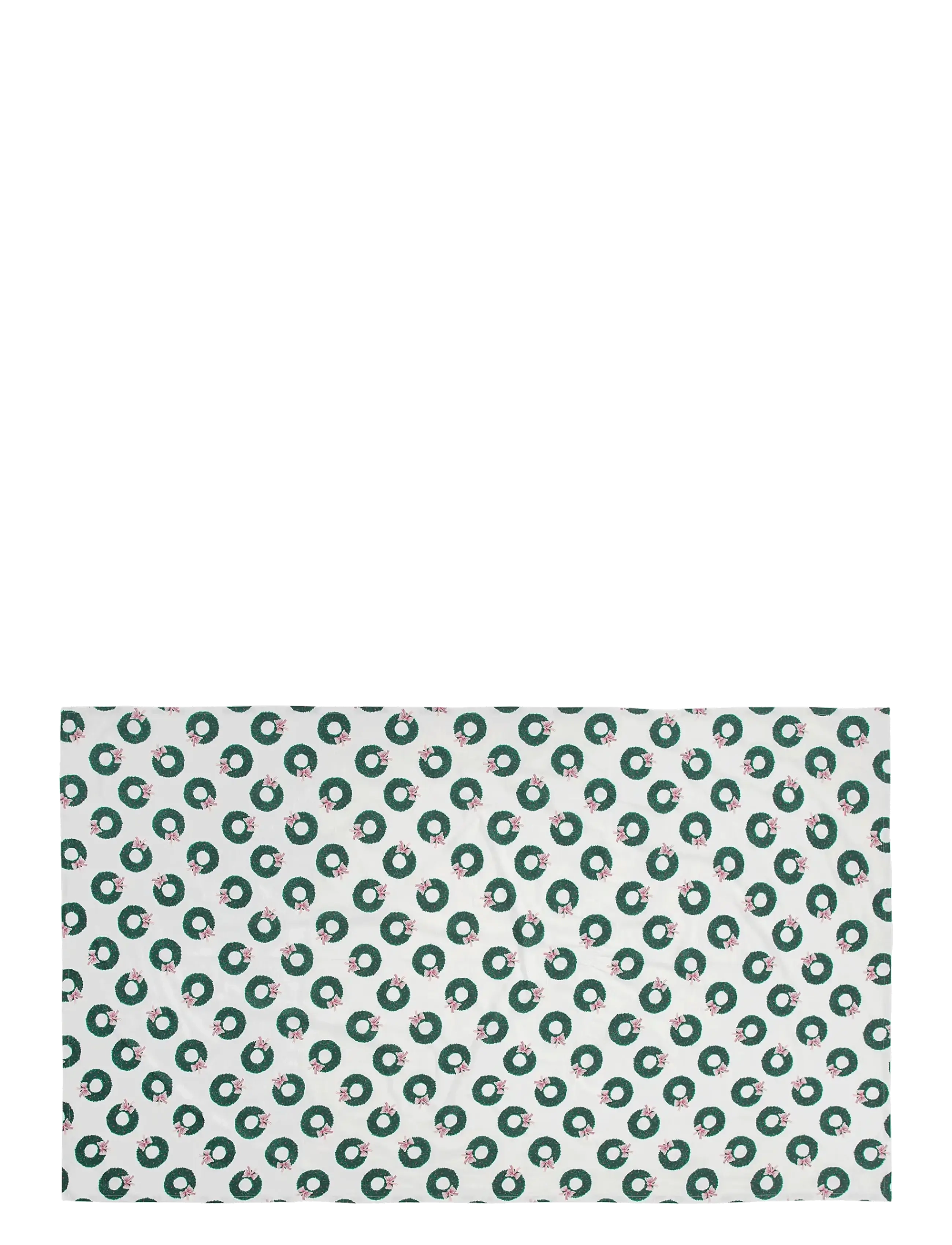 Anna + Nina Wreaths Galore Tablecloth, Juletilbehør, Hvid, Str: ONE SIZE