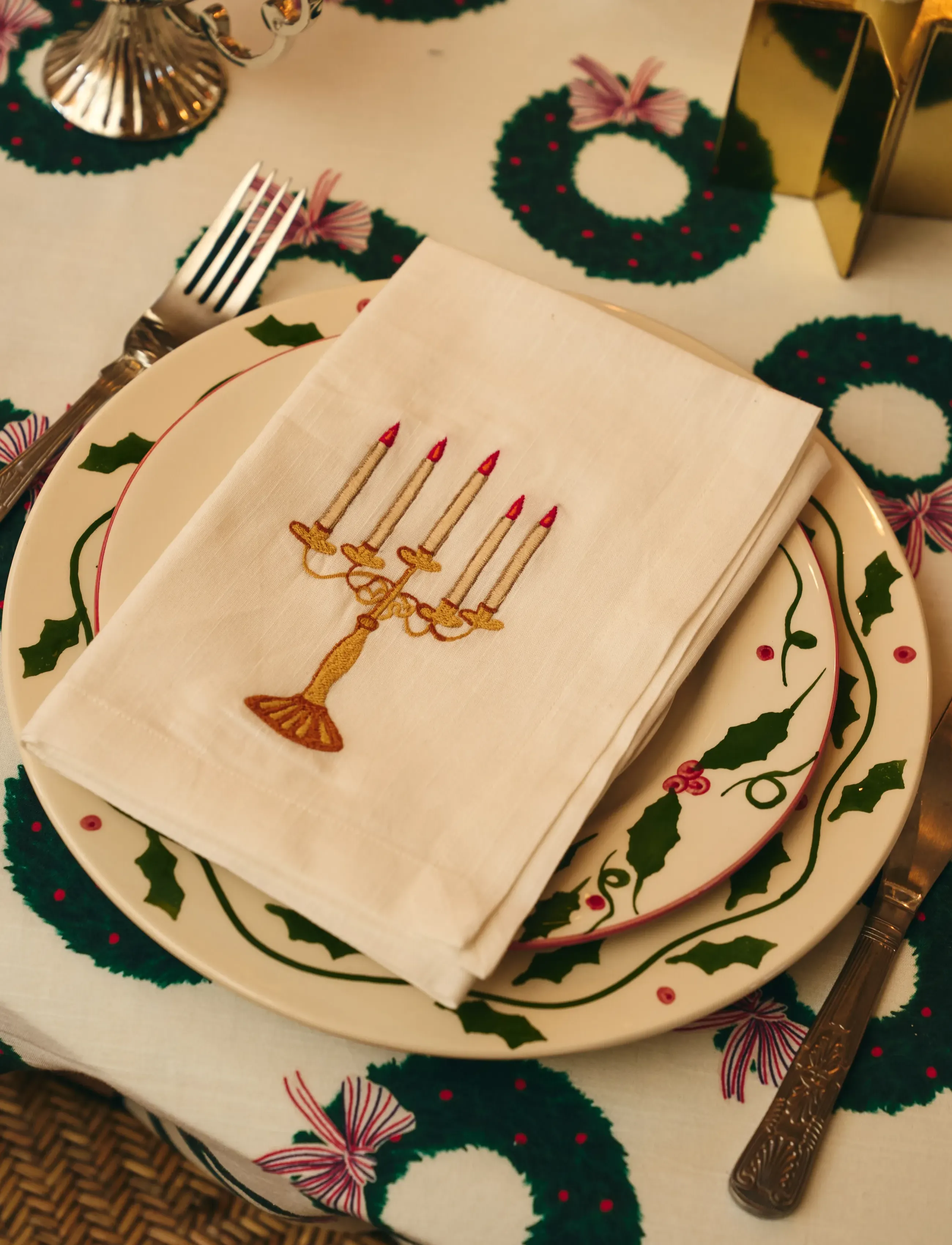 Anna + Nina - Lumière Napkin Set of 2 - christmas decorations - multicolor - 0