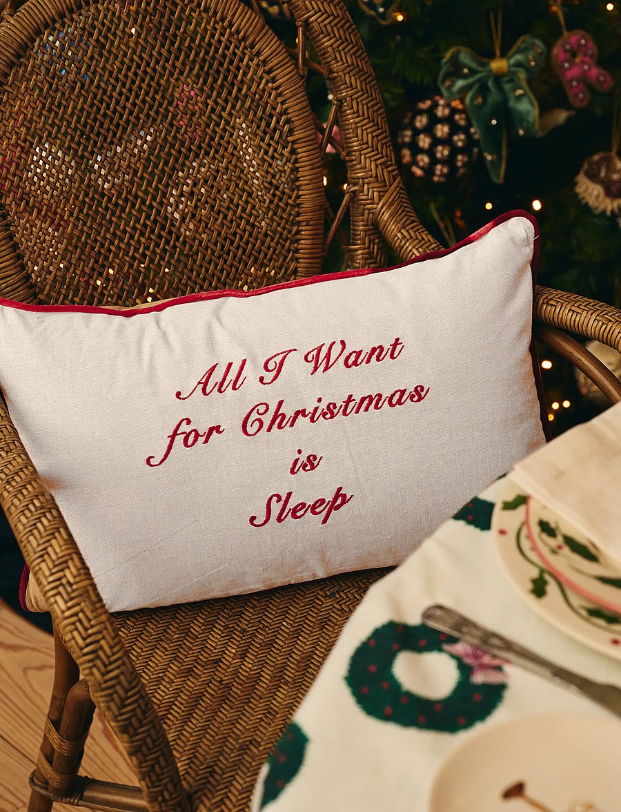 Anna + Nina - All I Want For Christmas Cushion - weihnachtsdekoration - multicolor - 0