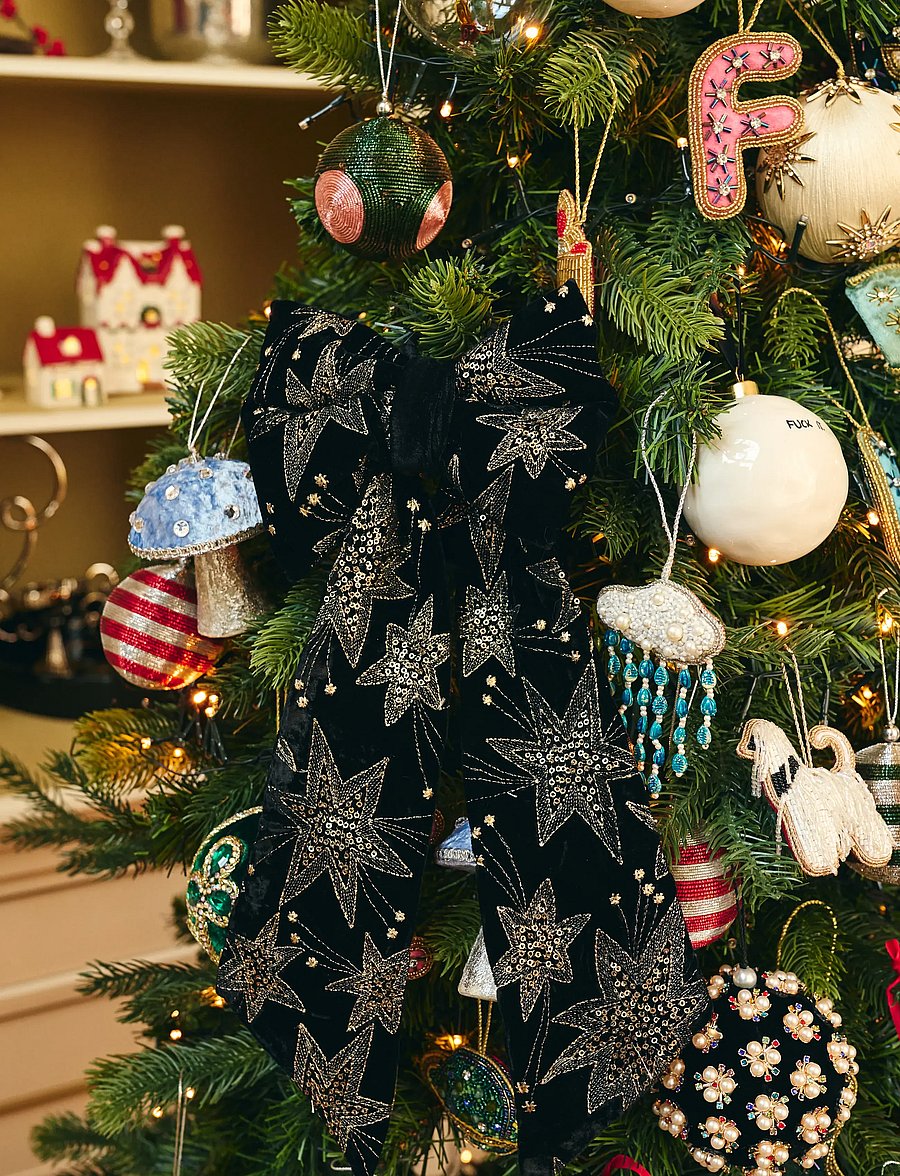 Anna + Nina - Velvet Starry Eve Small Wall Decoration - weihnachtskugeln - multicolor - 0