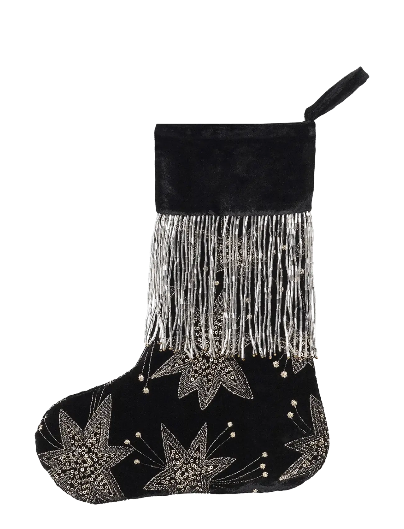 Anna + Nina Velvet Starry Eve Stocking - View all - MULTICOLOR / black