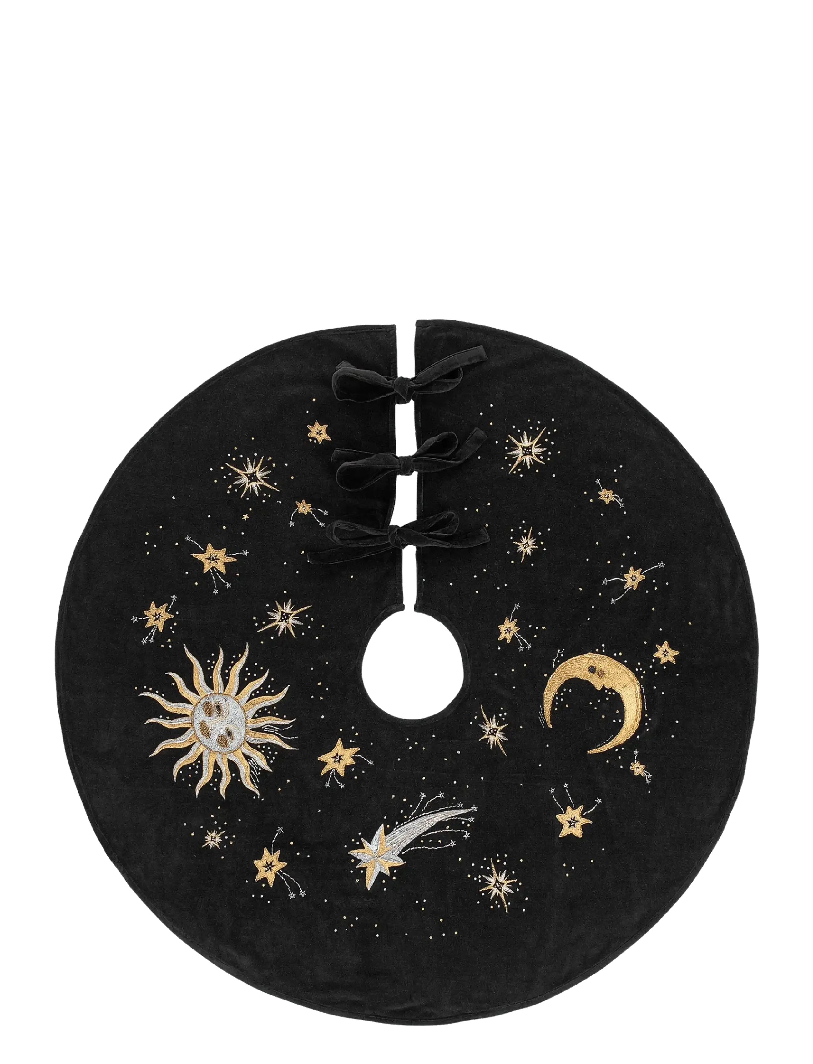 Anna + Nina Celestial Christmas Tree Skirt - Julepynt - MULTICOLOR / black