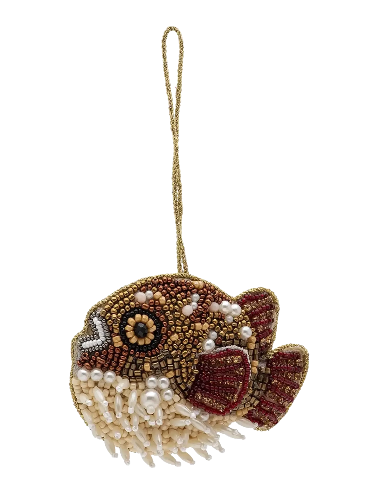 Anna + Nina Beaded Pufferfish Ornament - Alles anzeigen - MULTICOLOR / brown