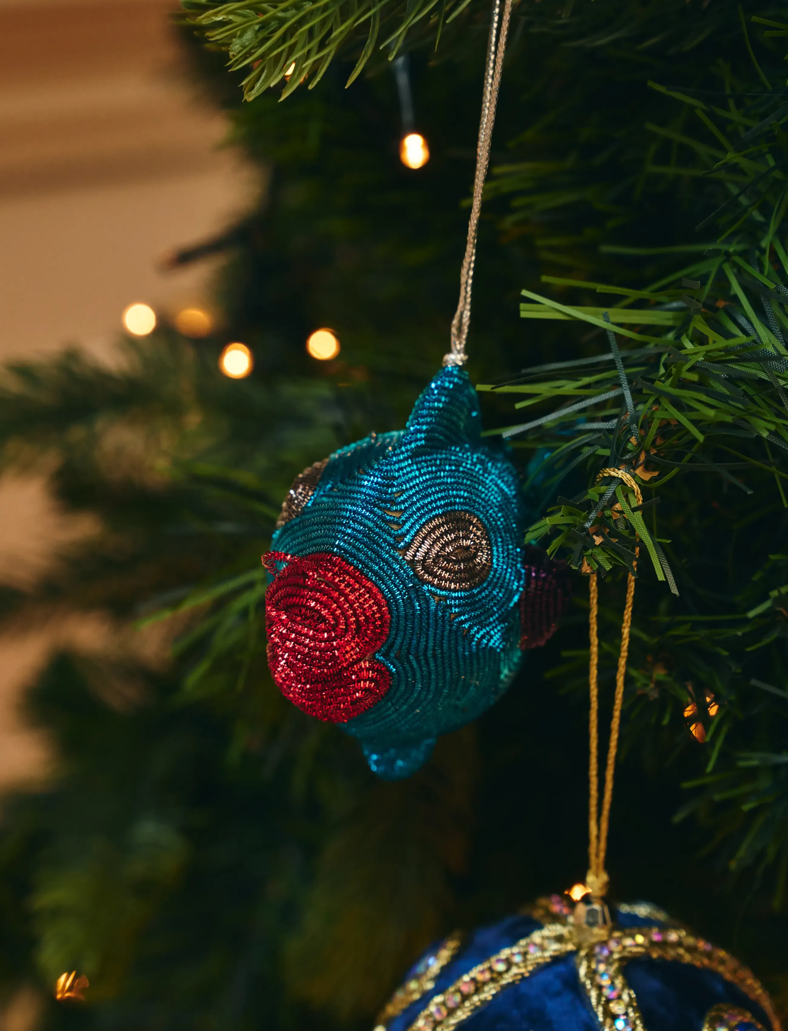 Anna + Nina - Shimmering Rainbow Fish Ornament - multicolor - 0