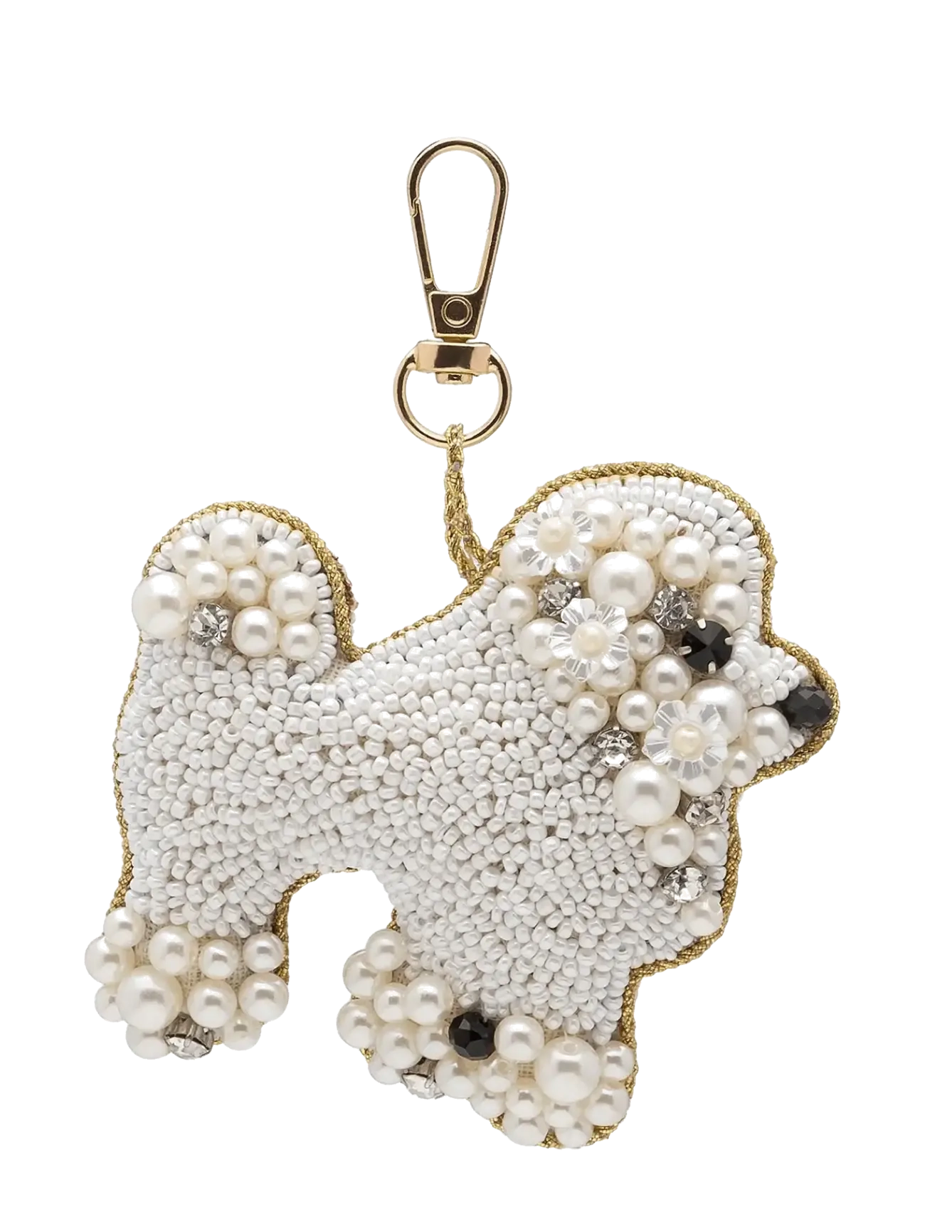 Anna + Nina Beaded Poodle Keychain - Alles anzeigen - WHITE / white