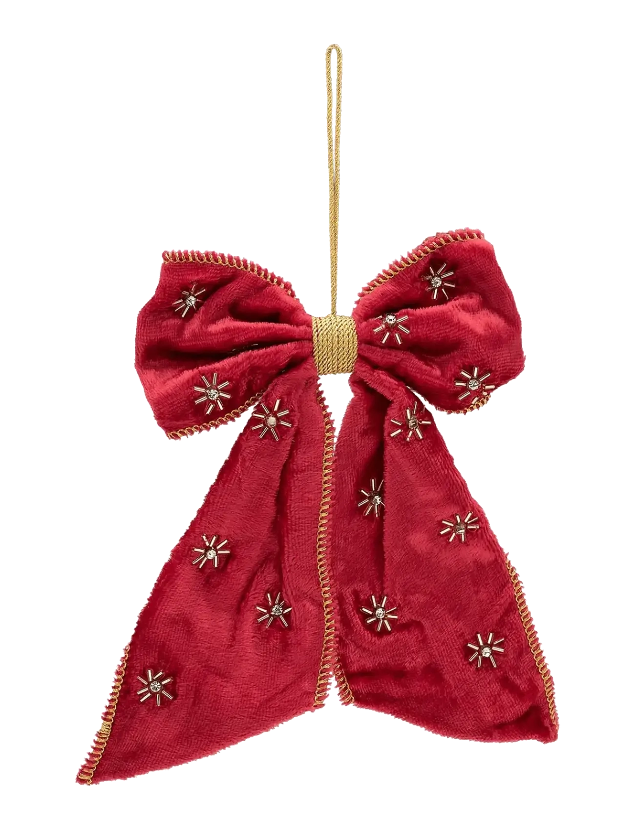 Anna + Nina Beaded Crimson Luxe Bow Ornament - Alles anzeigen - RED / red