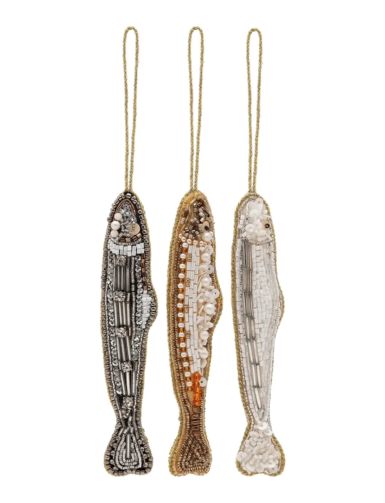 Anna + Nina Beaded Sardine Ornament Set of 3 - View all - MULTICOLOR / multi