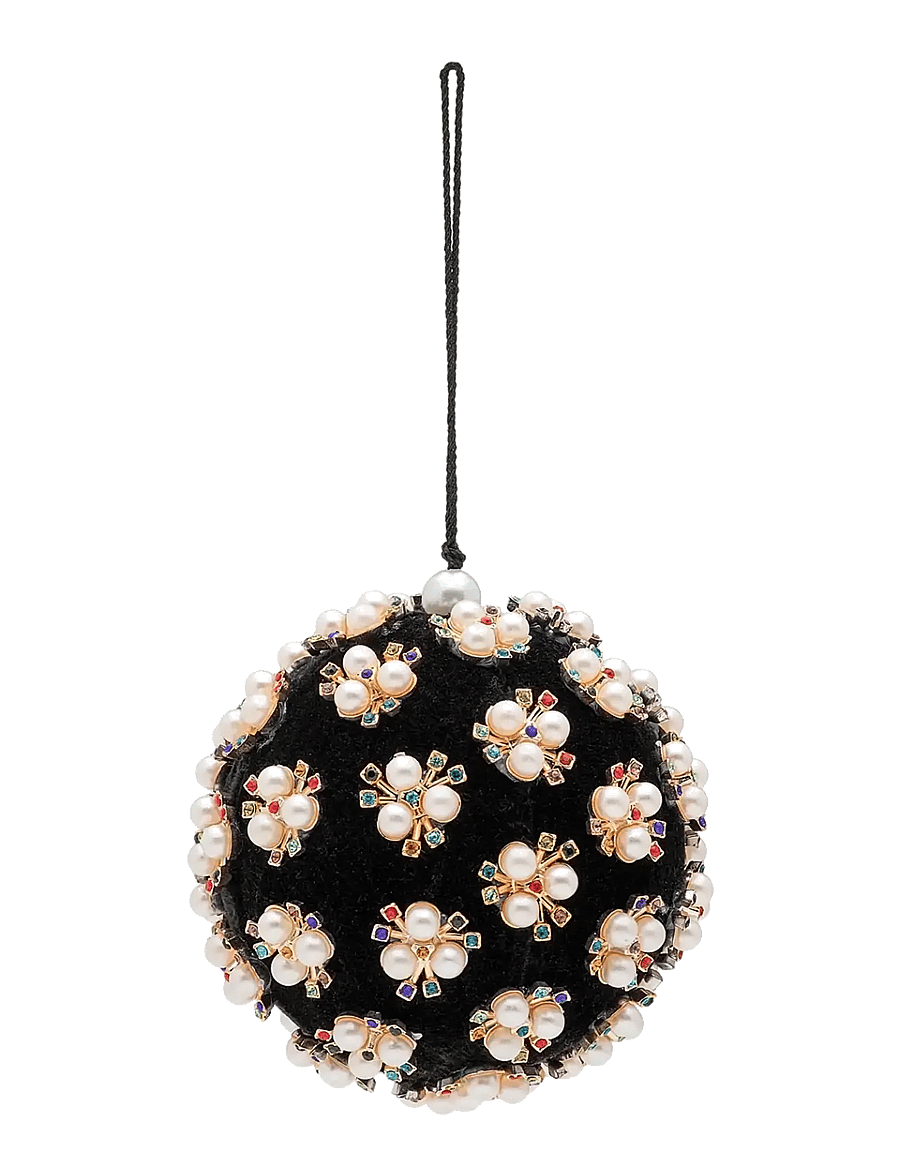 Anna + Nina - Pearly Delight Noir Ornament - weihnachtskugeln - black - 1