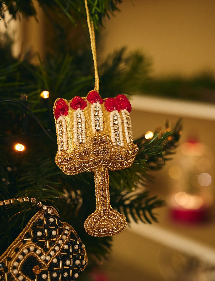 Anna + Nina - Beaded Lumière Ornament - weihnachtskugeln - multicolor - 0