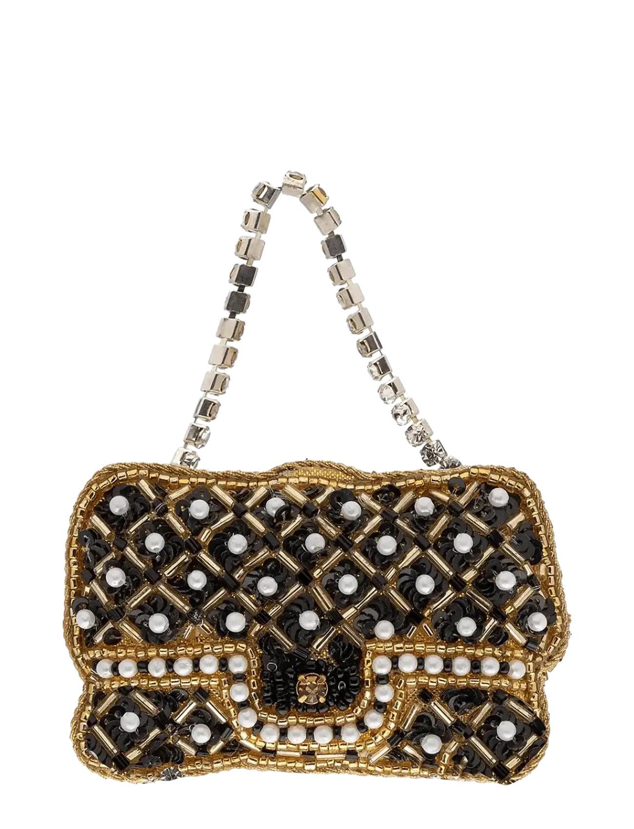 Anna + Nina Beaded Designer Bag Ornament - Inredning - BLACK / black