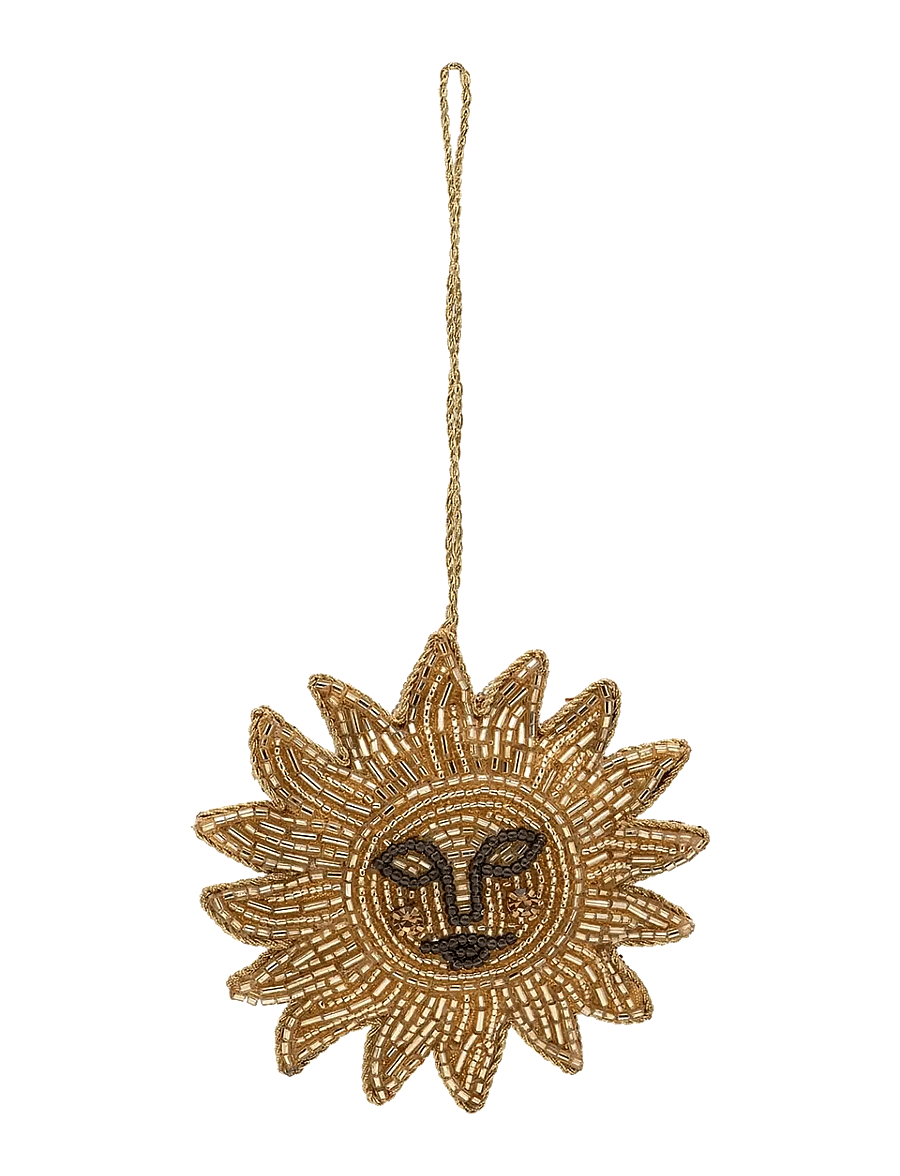 Anna + Nina - Beaded Golden Glow Ornament - jõuluehted - yellow - 1